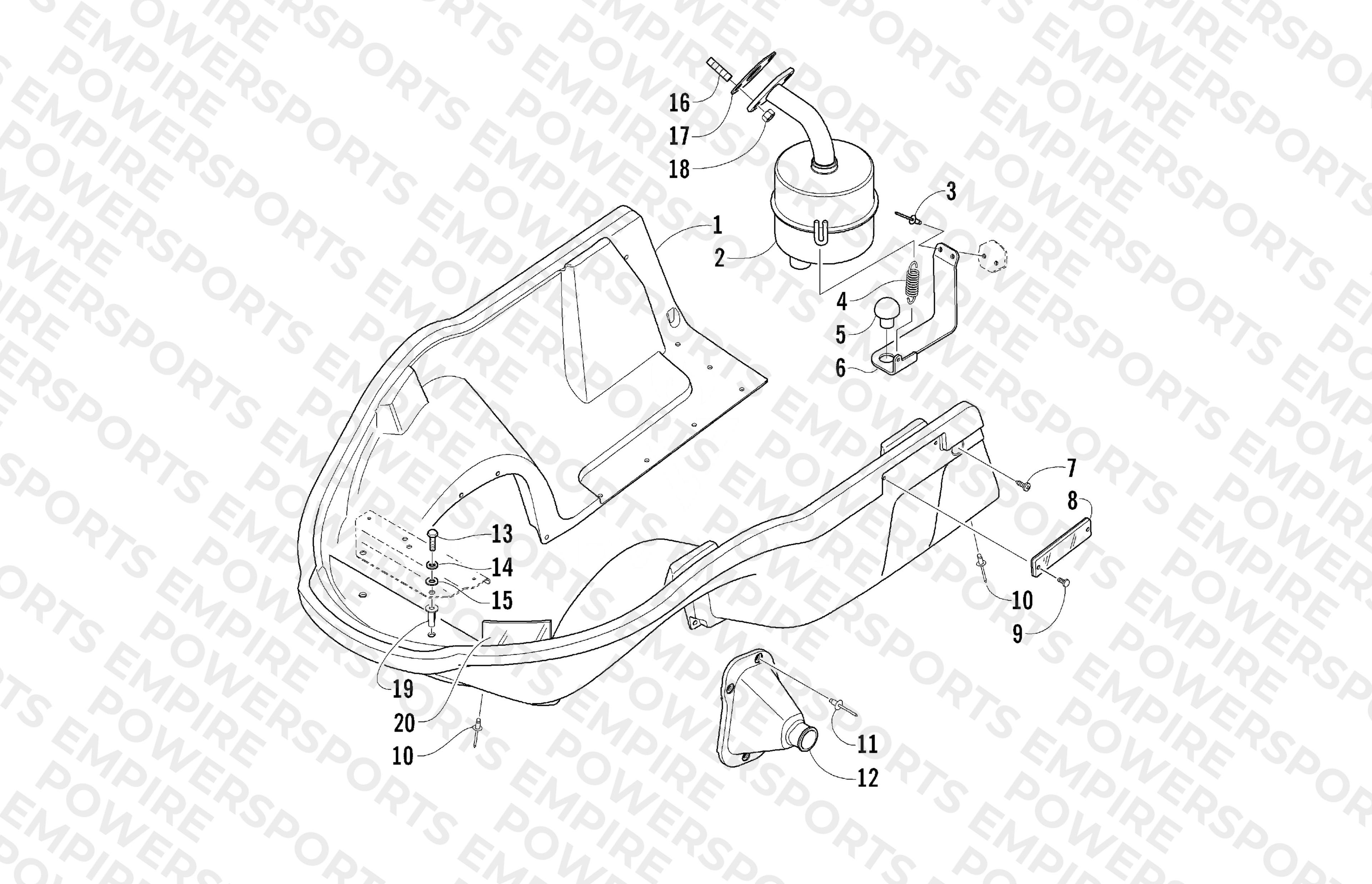 BELLY PAN AND EXHAUST ASSEMBLIES