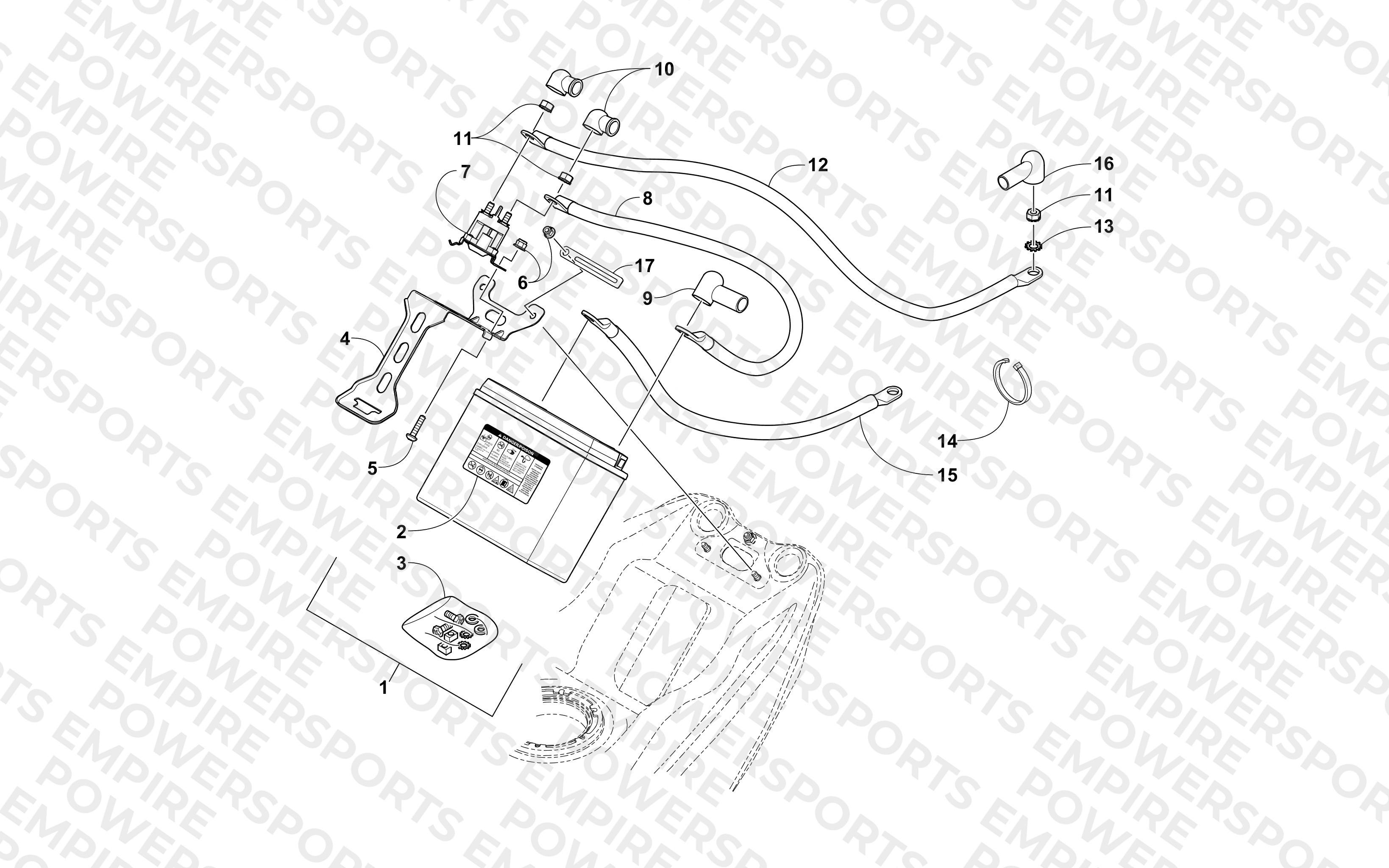 BATTERY AND TRAY ASSEMBLY