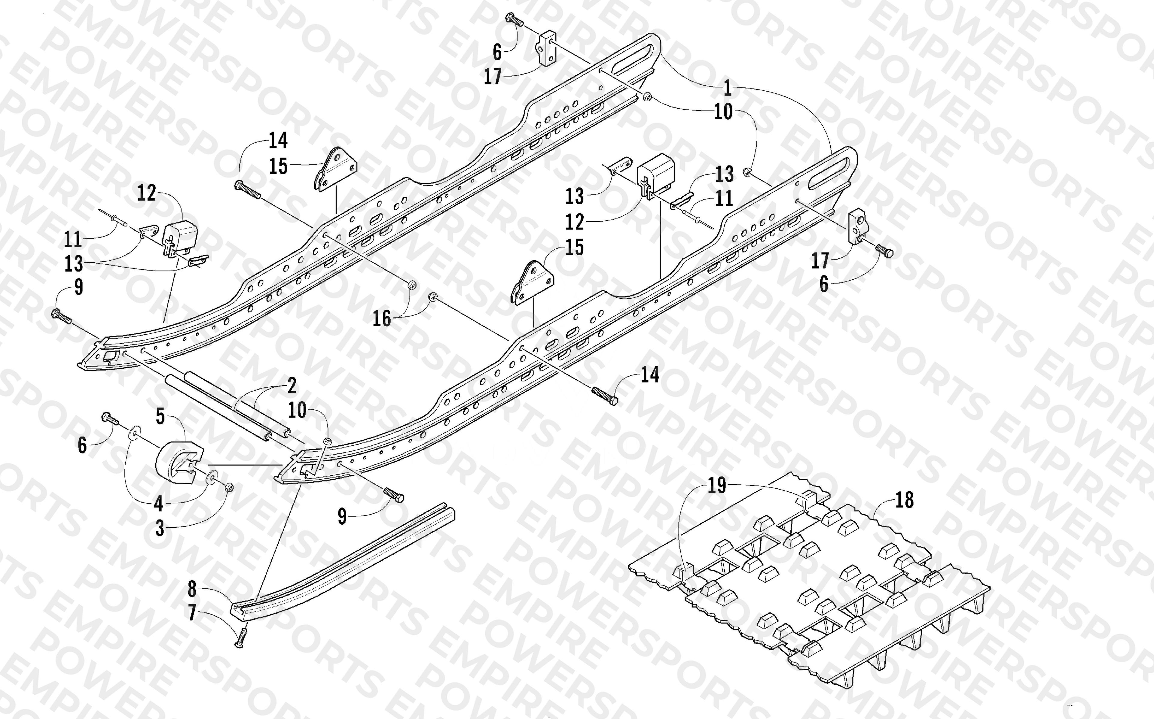 SLIDE RAIL AND TRACK ASSEMBLY