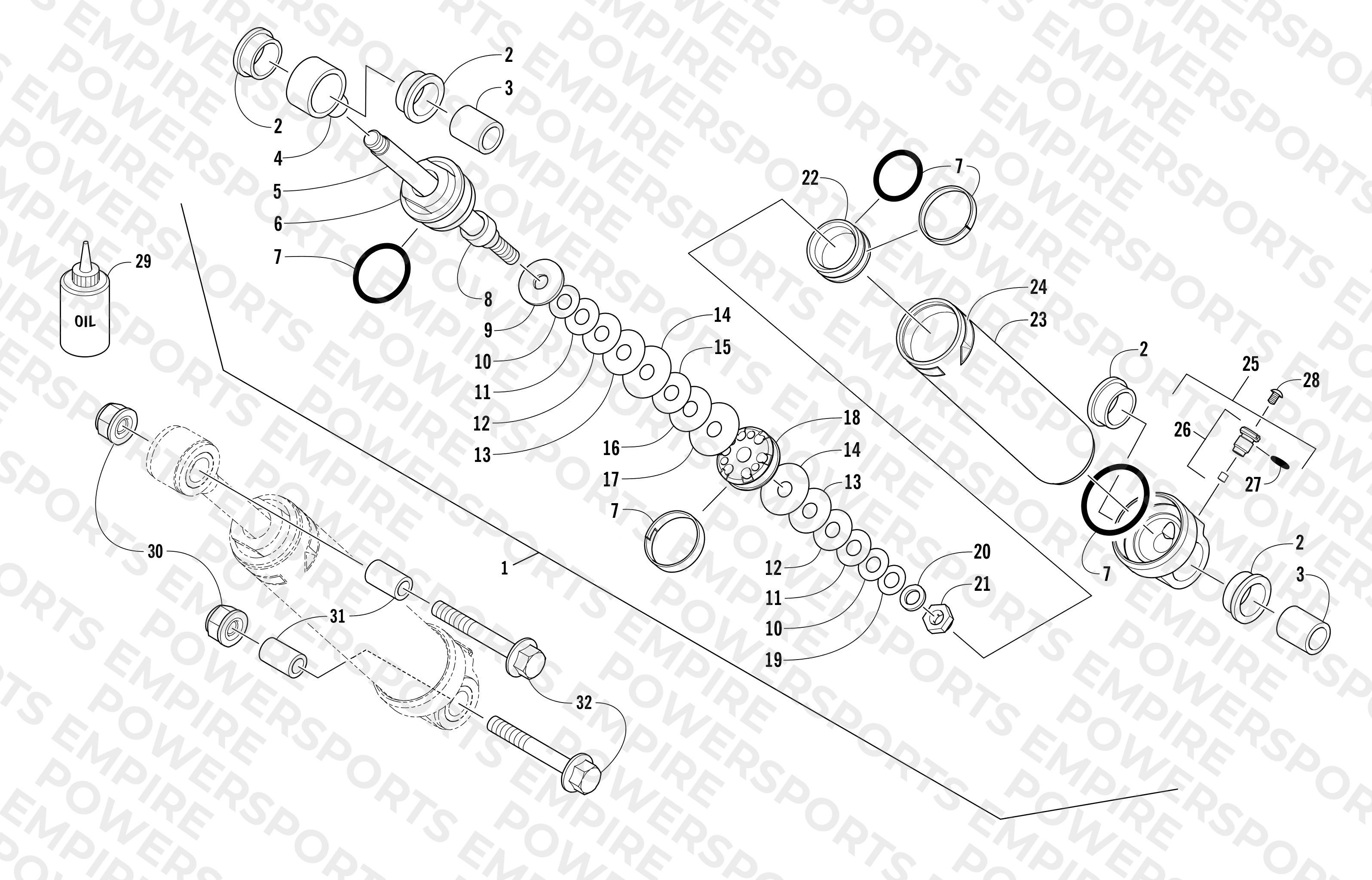 REAR SUSPENSION REAR ARM SHOCK ABSORBER
