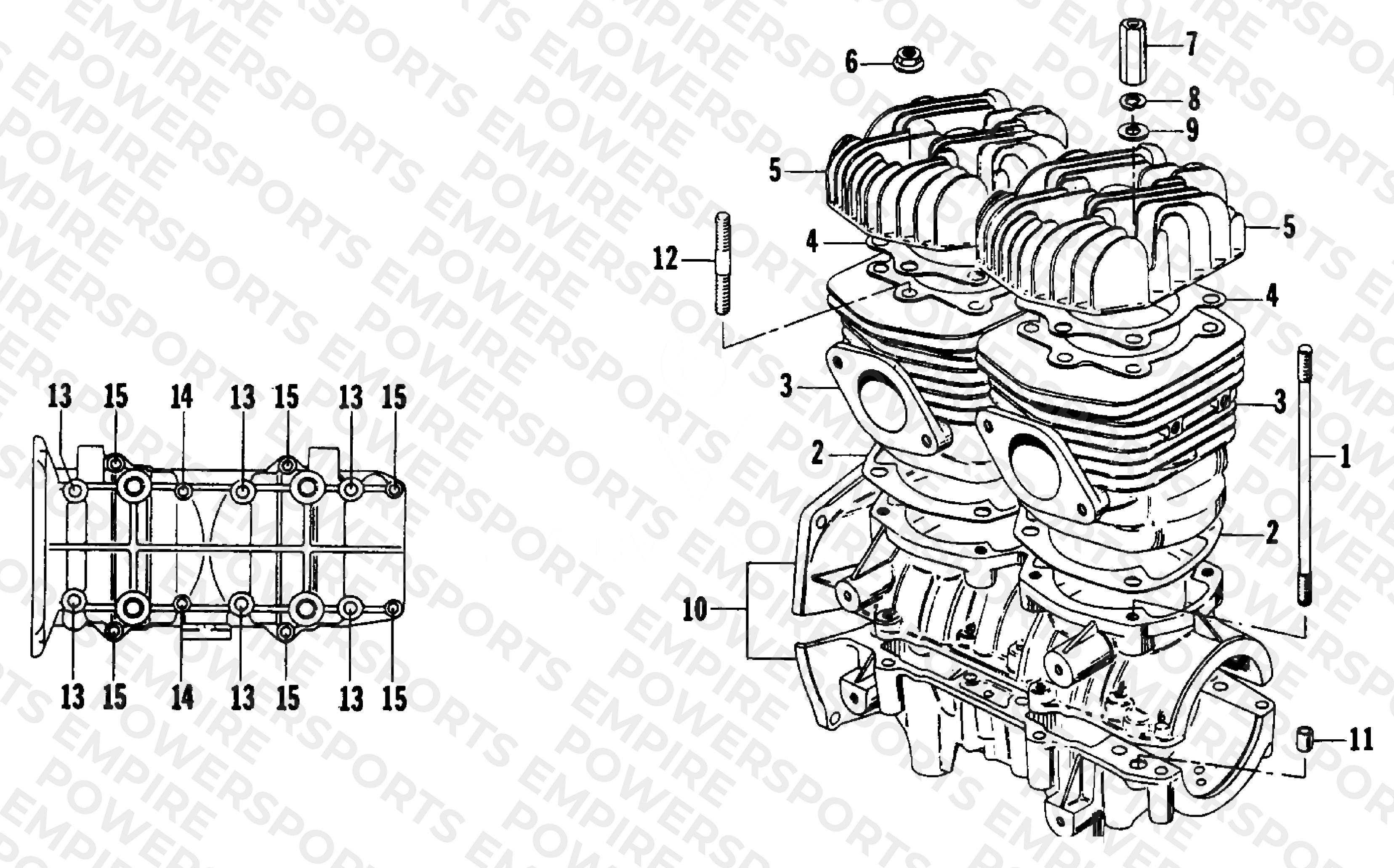CRANKCASE AND CYLINDER