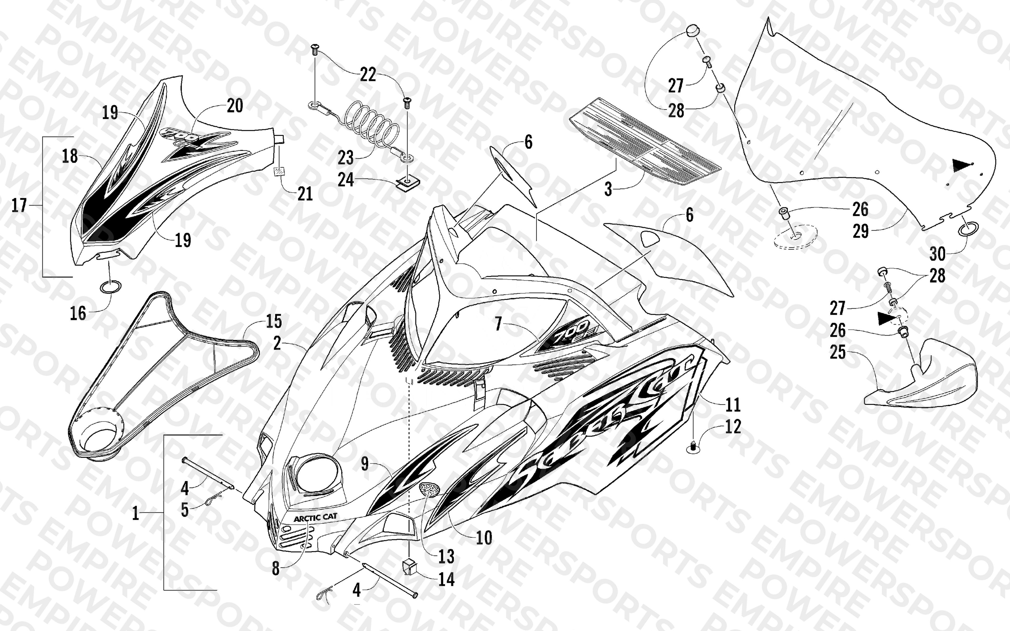 HOOD AND WINDSHIELD ASSEMBLY
