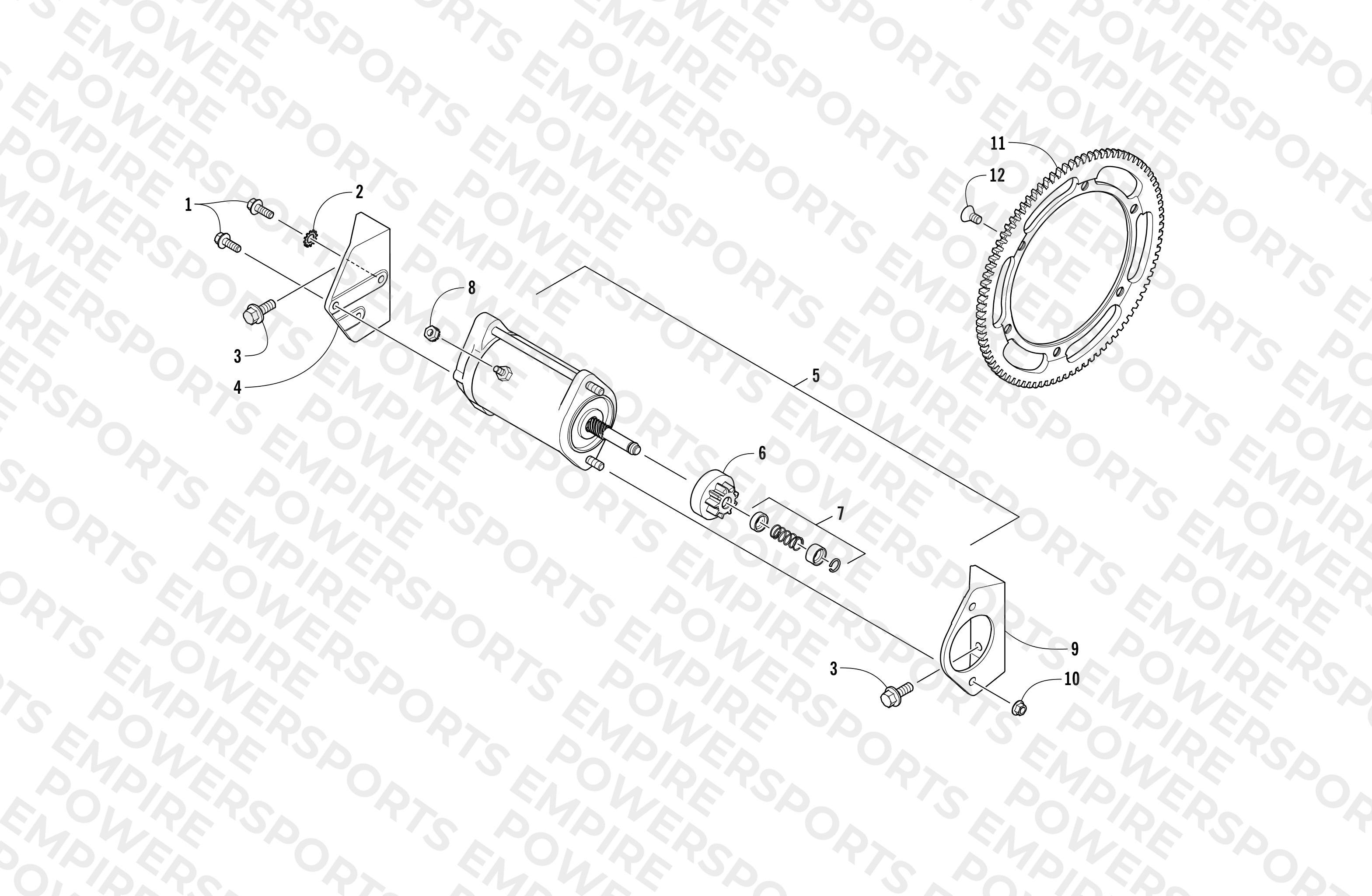 ELECTRIC START - STARTER MOTOR ASSEMBLY