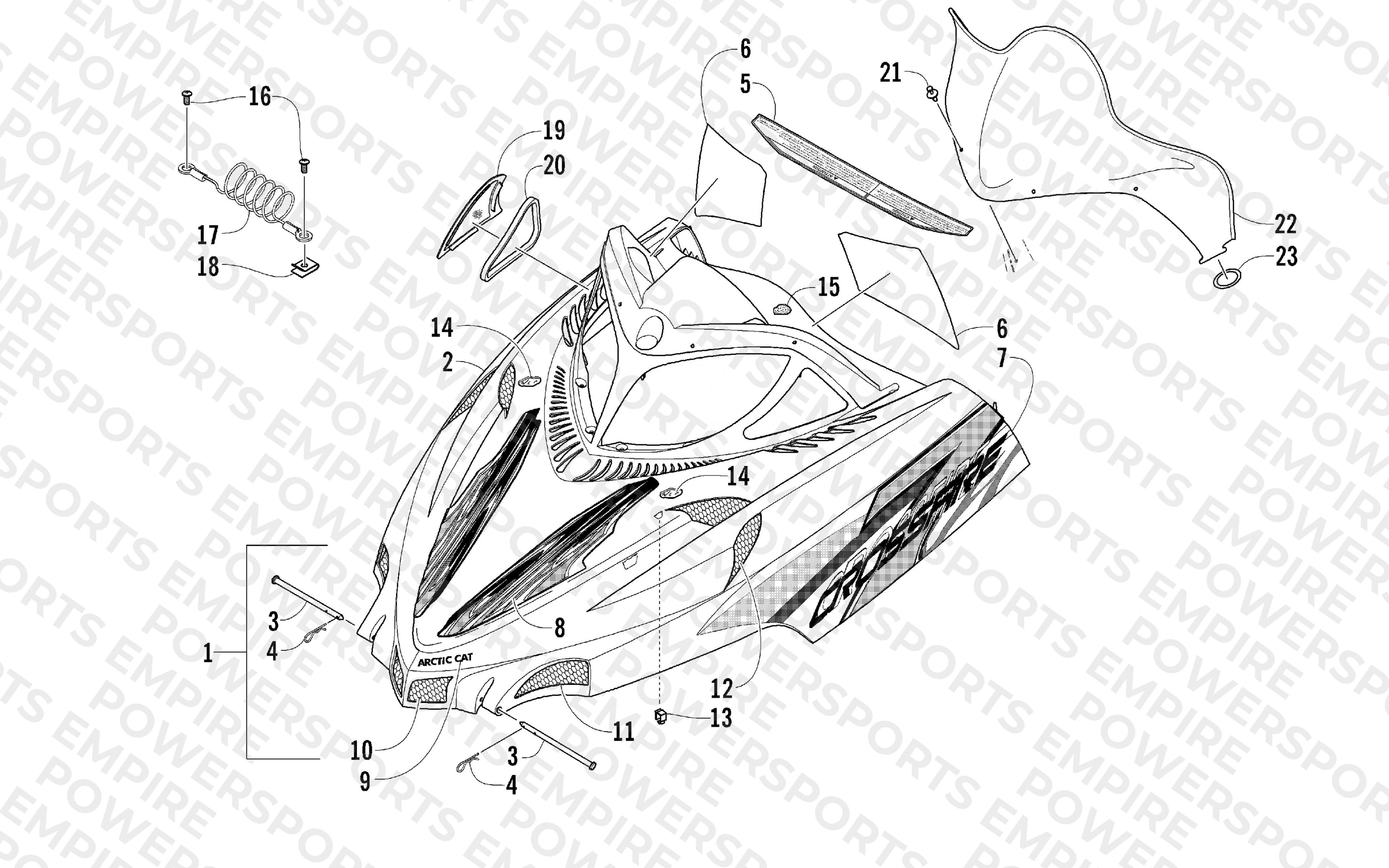 HOOD AND WINDSHIELD ASSEMBLY