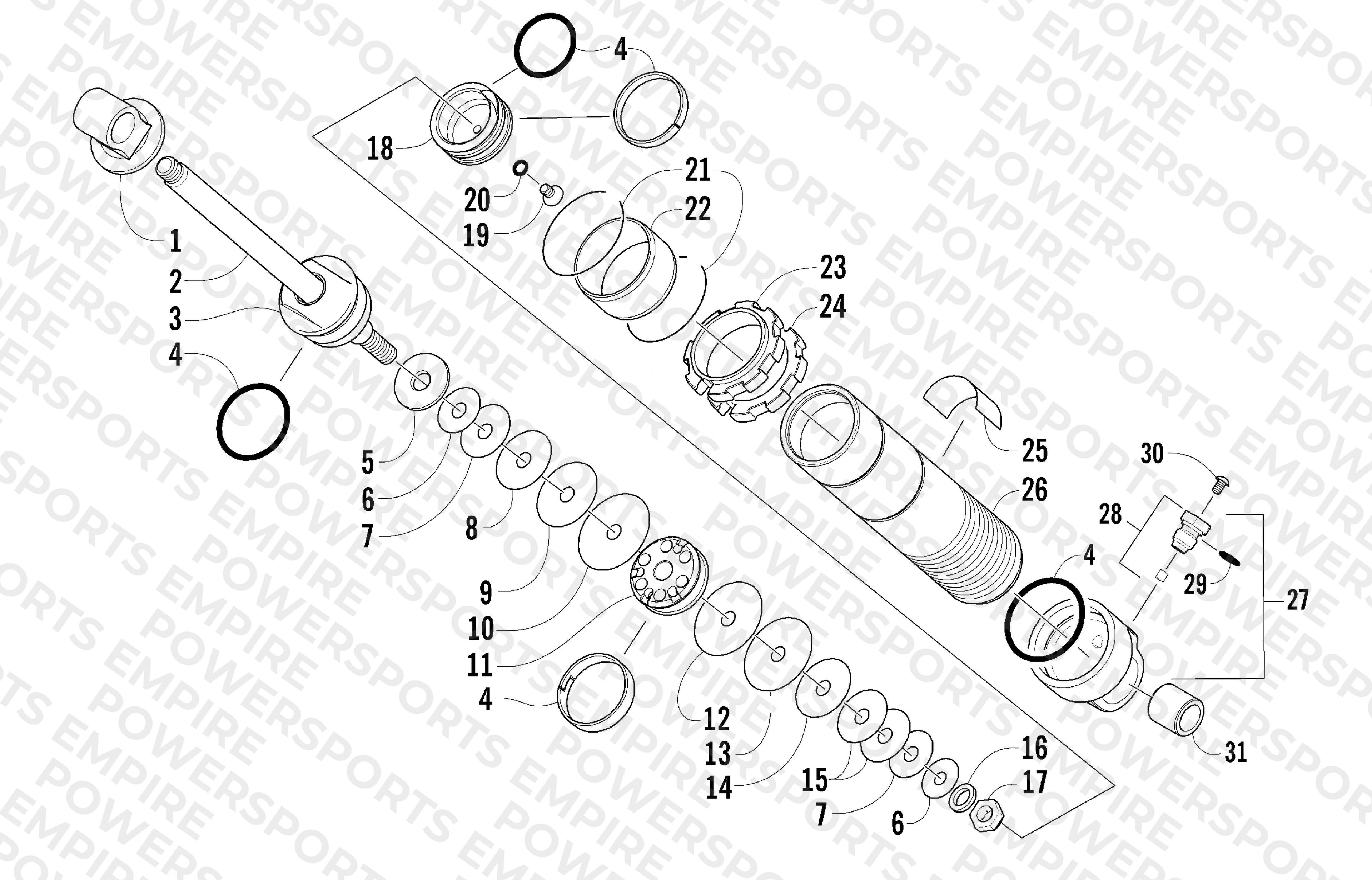 REAR SUSPENSION FRONT ARM SHOCK ABSORBER