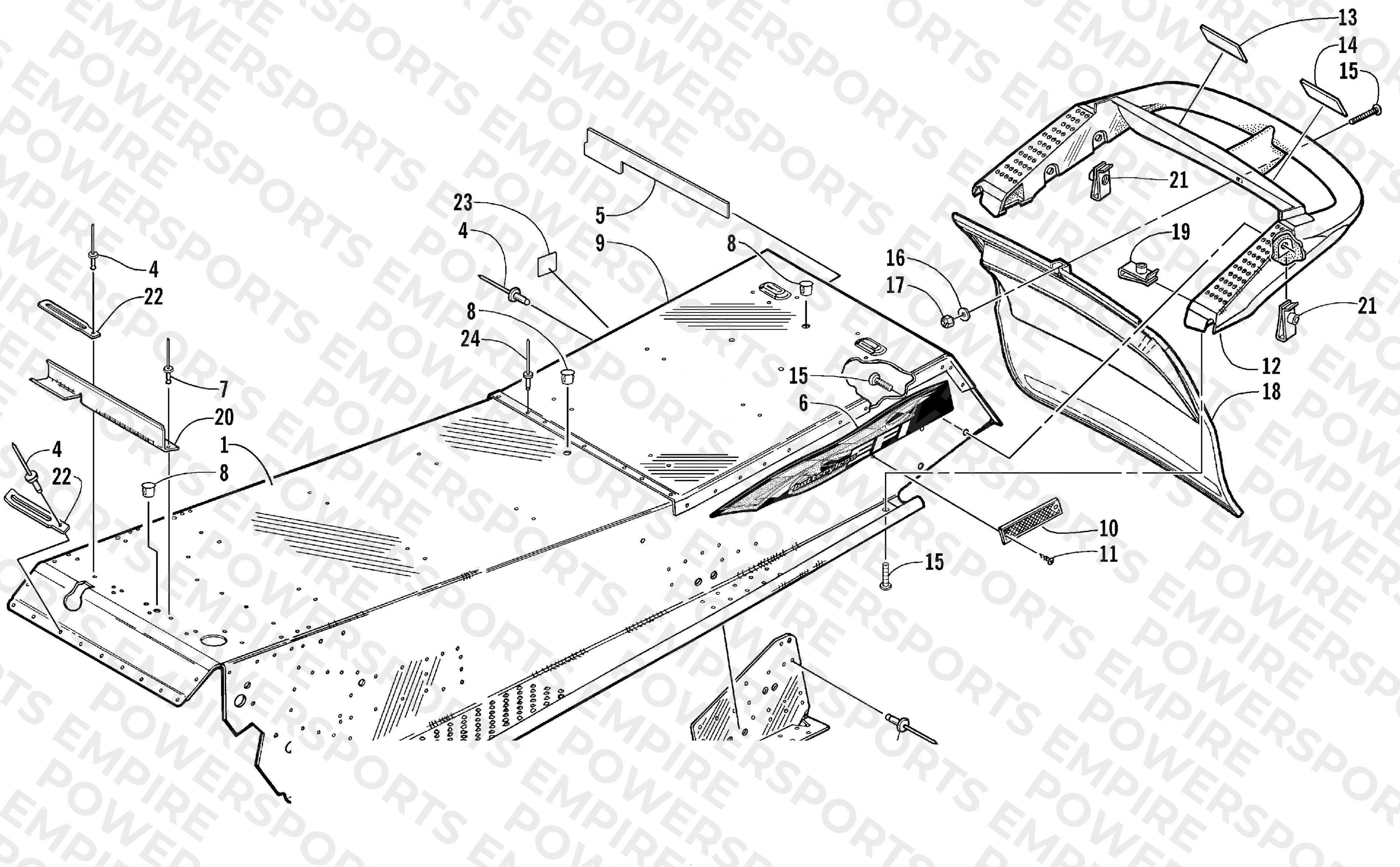 TUNNEL AND REAR BUMPER