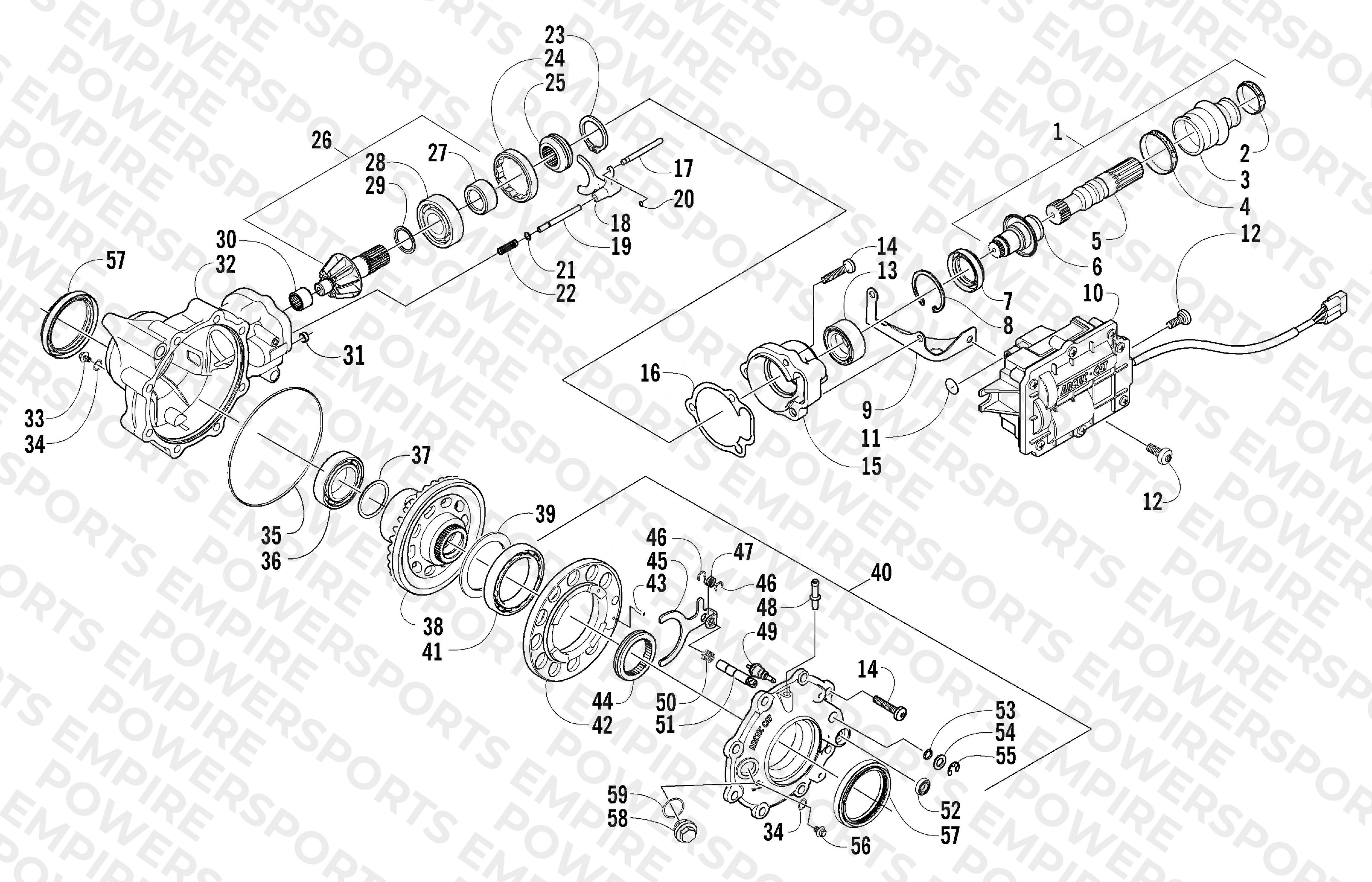 FRONT DRIVE GEARCASE ASSEMBLY