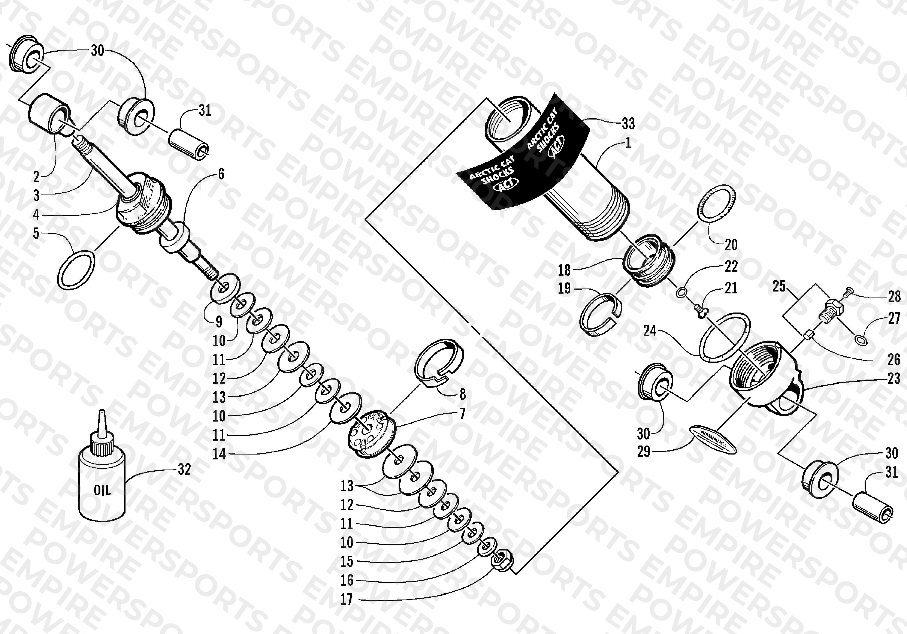 REAR SUSPENSION REAR ARM SHOCK ABSORBER