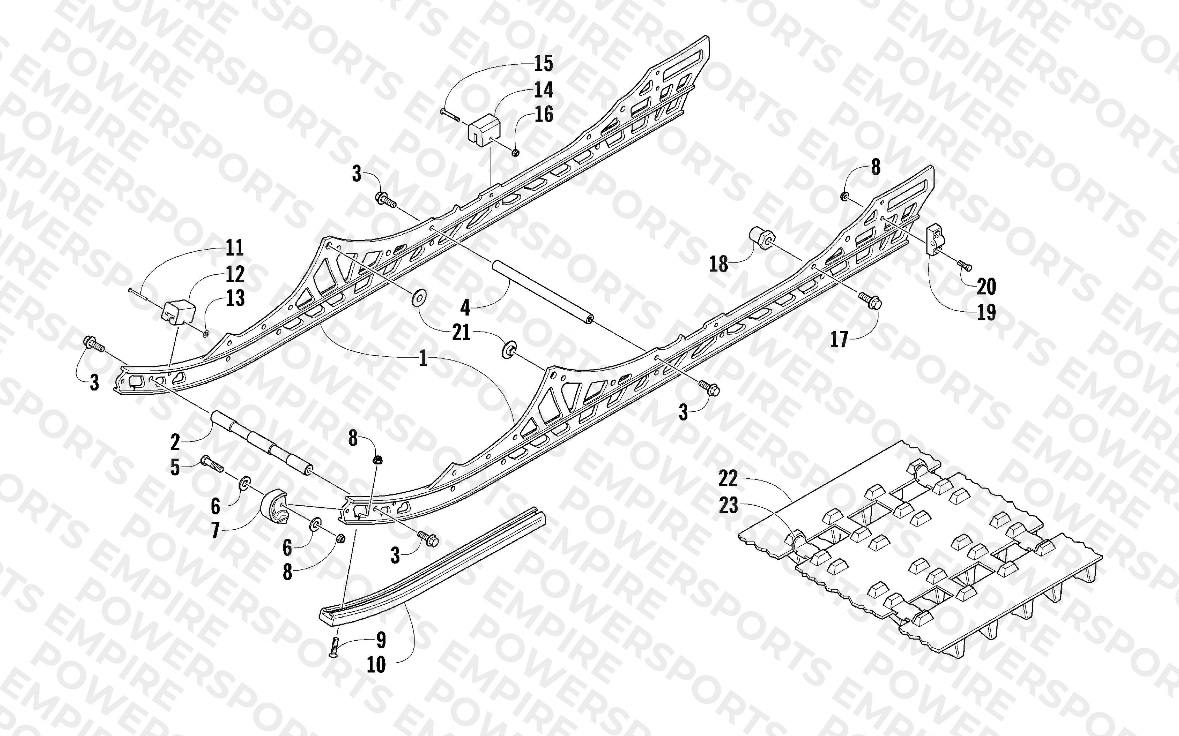 SLIDE RAIL AND TRACK ASSEMBLY