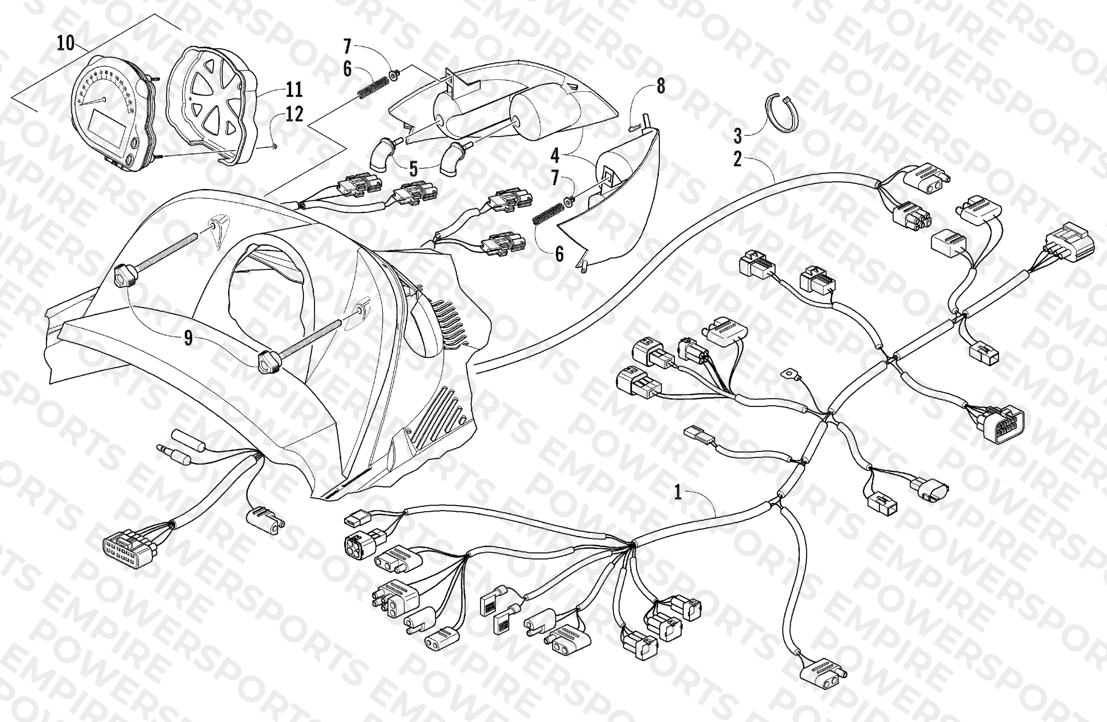 HEADLIGHT, INSTRUMENTS, AND WIRING ASSEMBLIES