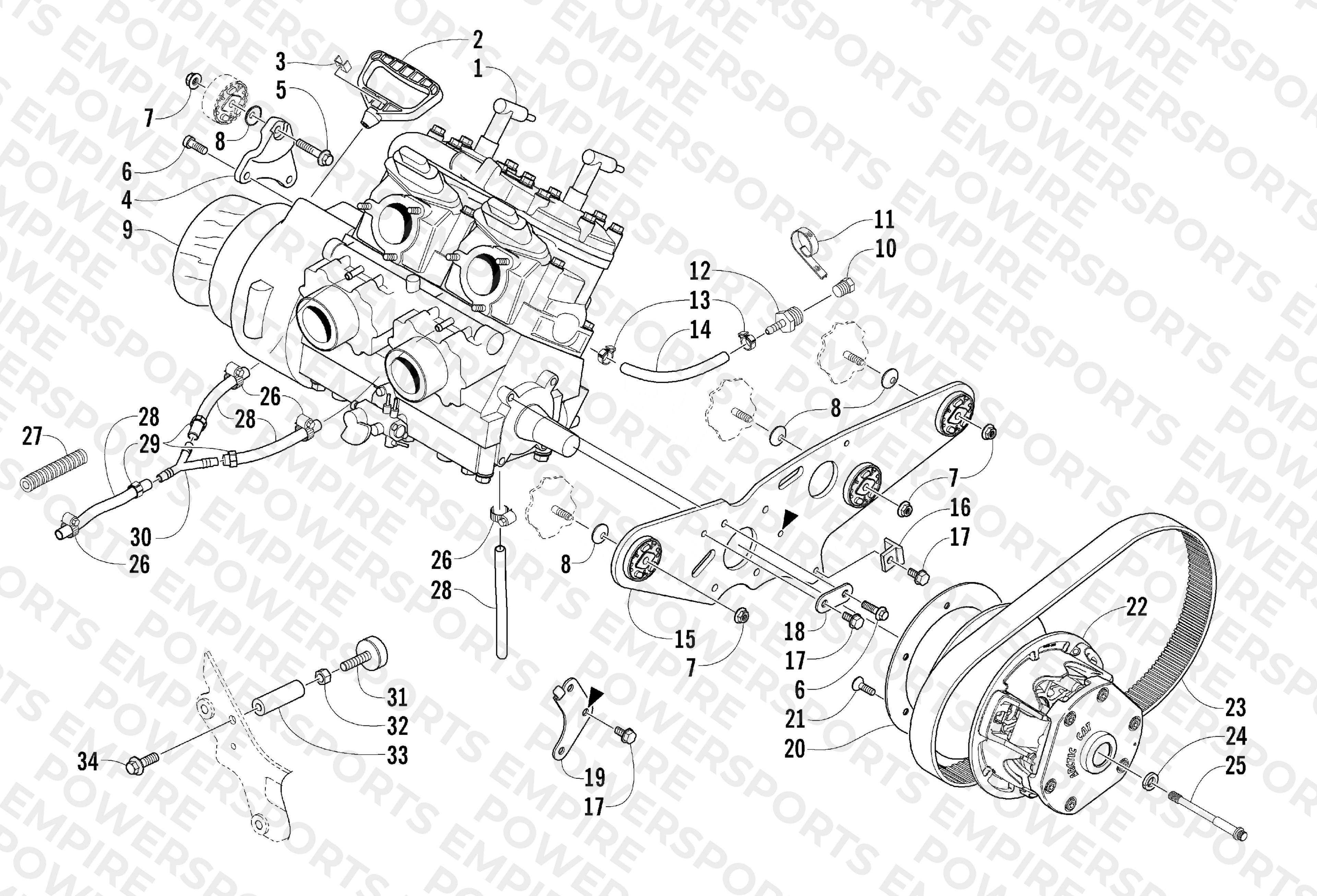 ENGINE AND RELATED PARTS