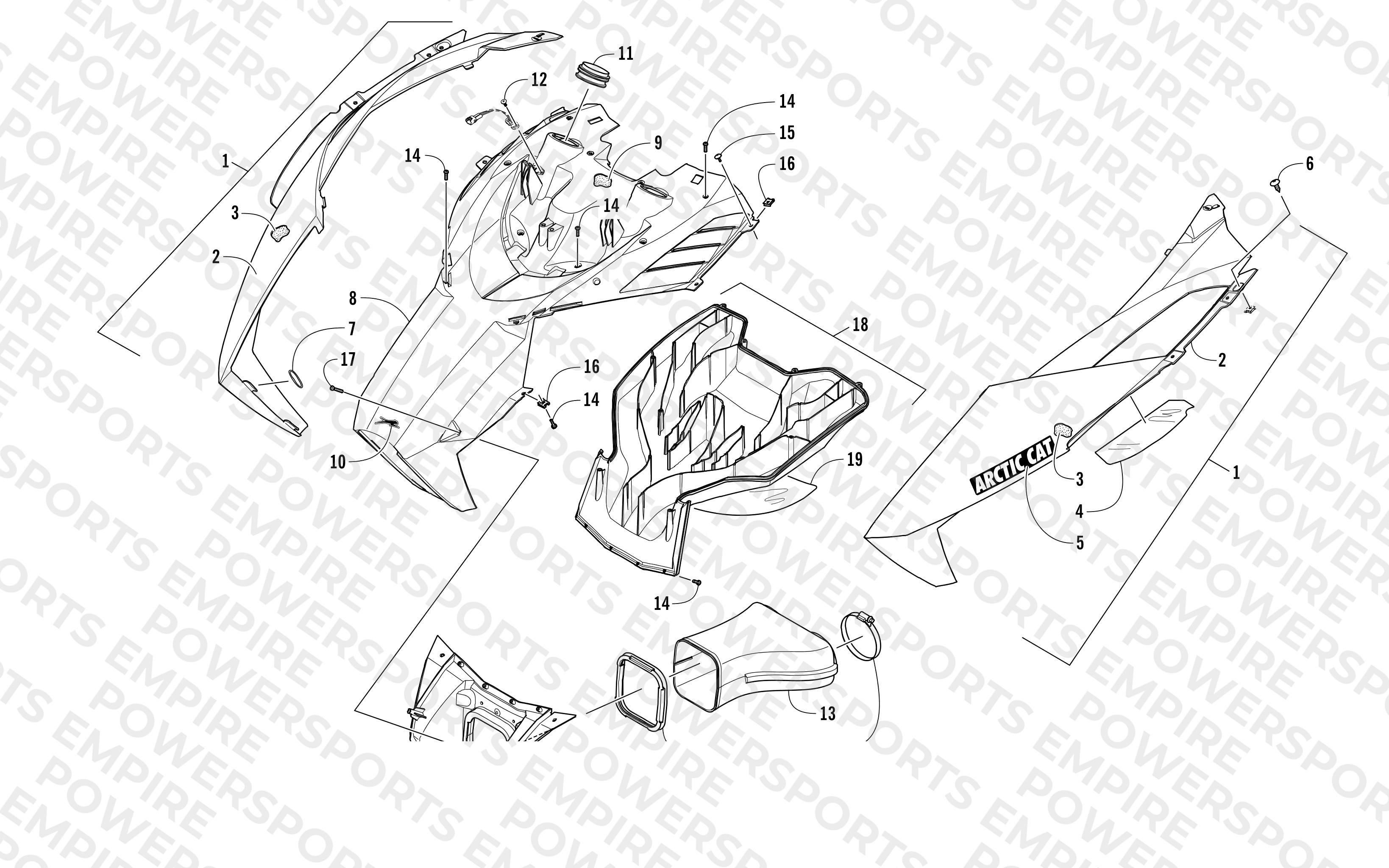 HOOD AND AIR INTAKE ASSEMBLY