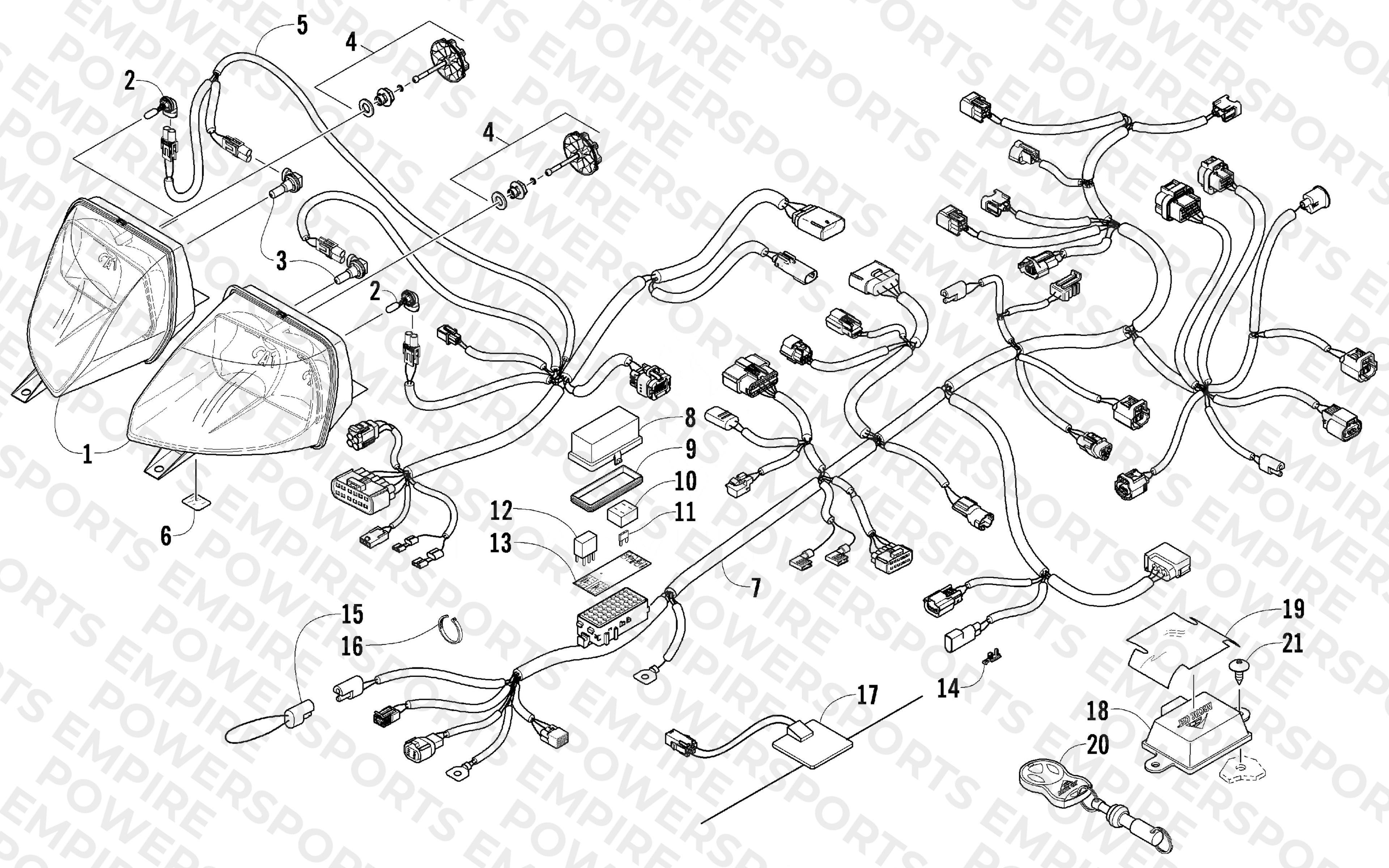 HEADLIGHT AND WIRING ASSEMBLIES