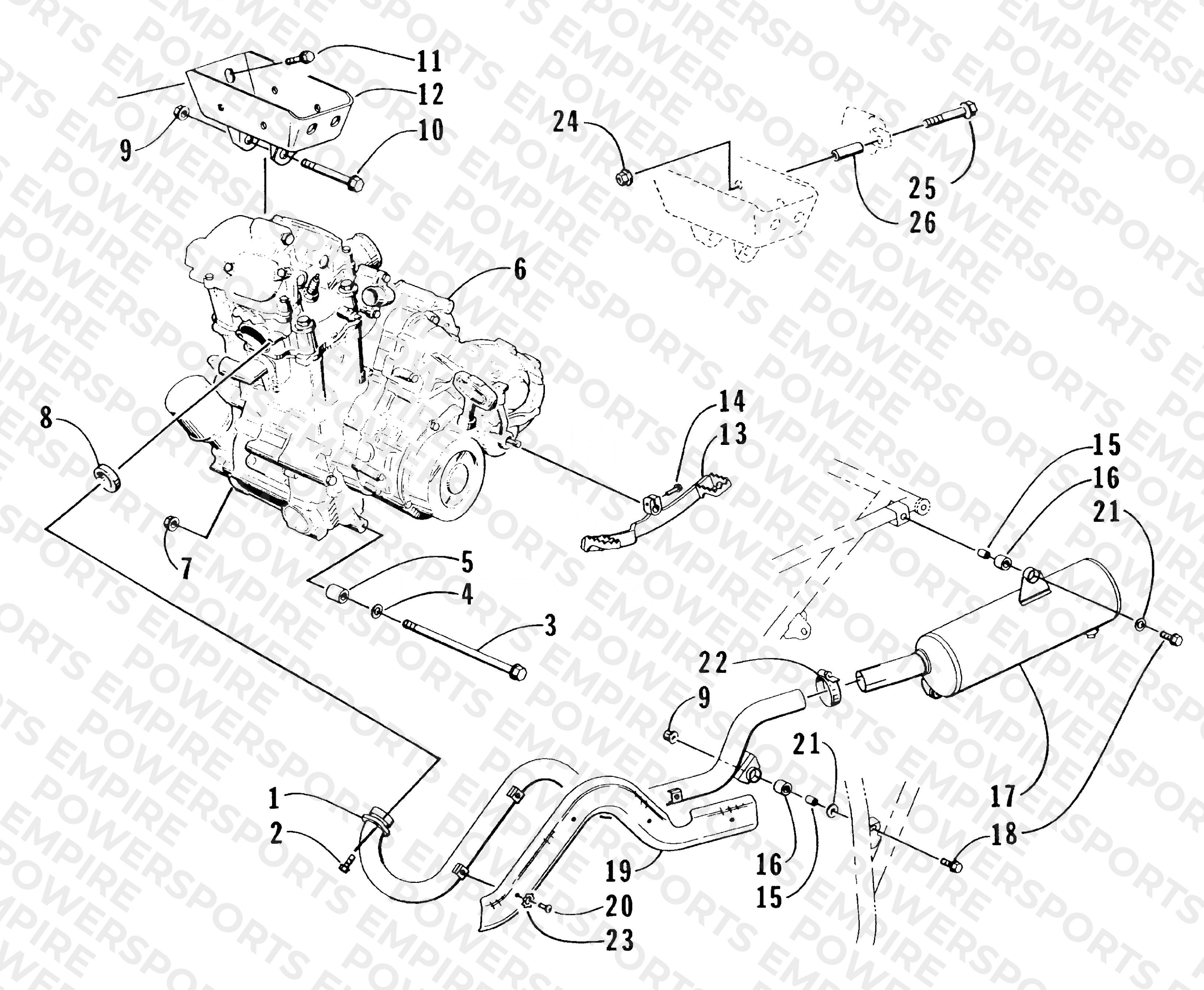 ENGINE AND EXHAUST