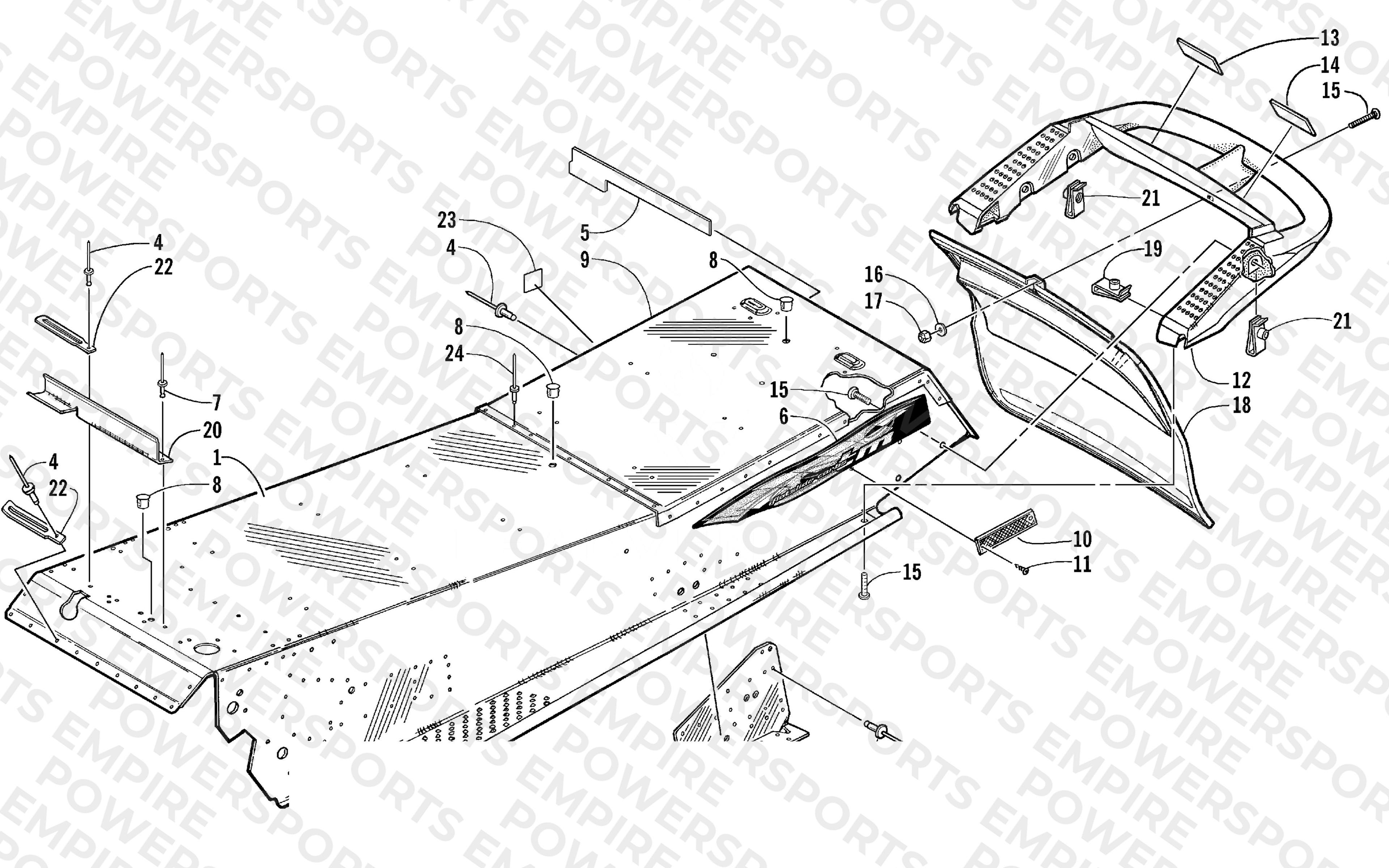 TUNNEL AND REAR BUMPER