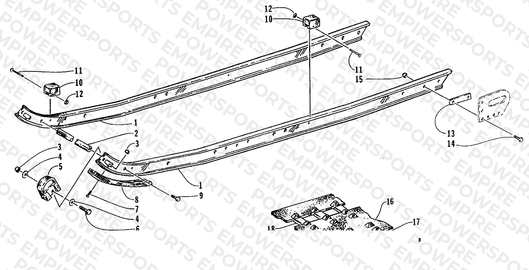 SLIDE RAIL AND TRACK ASSEMBLY