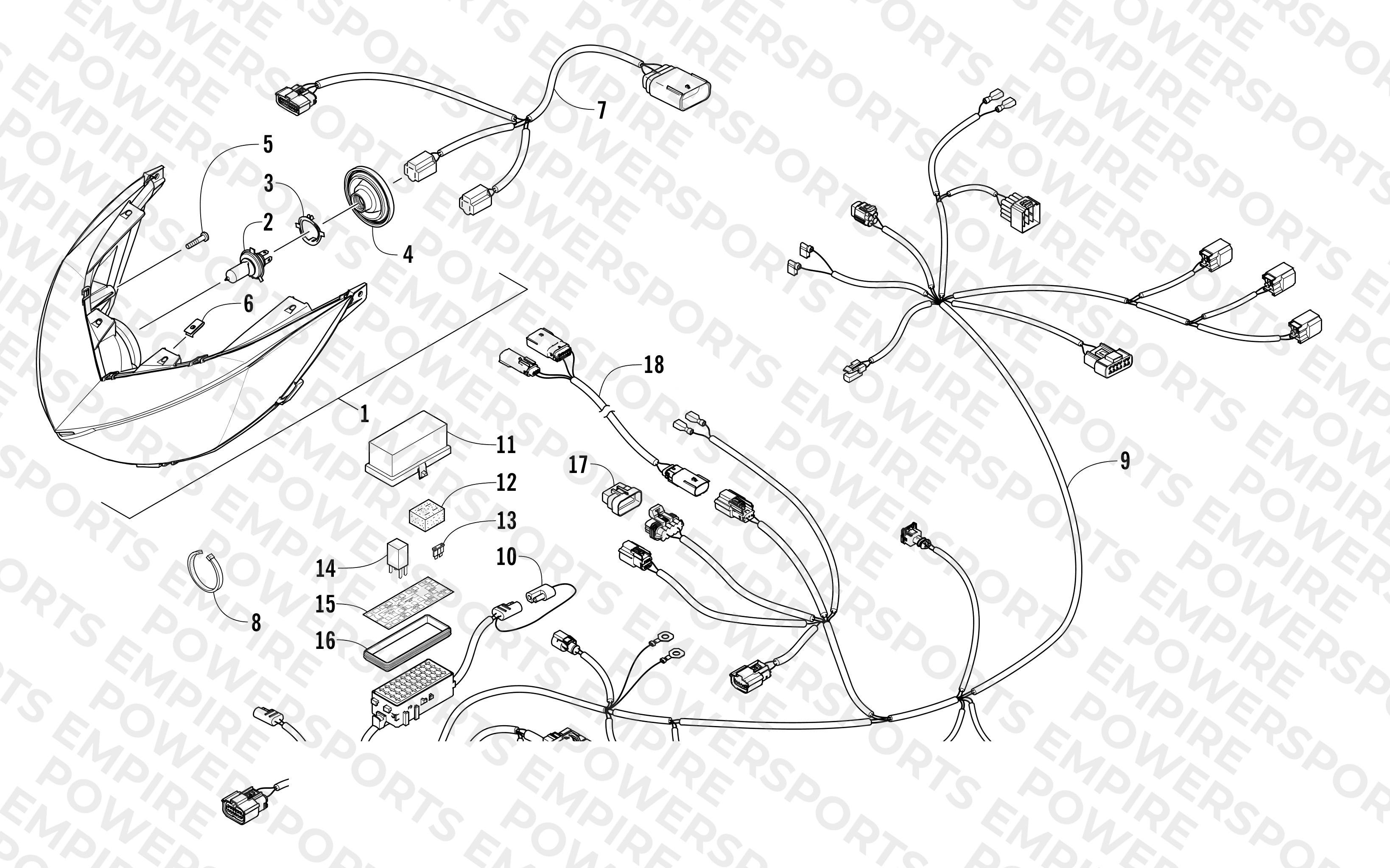HEADLIGHT AND WIRING ASSEMBLIES