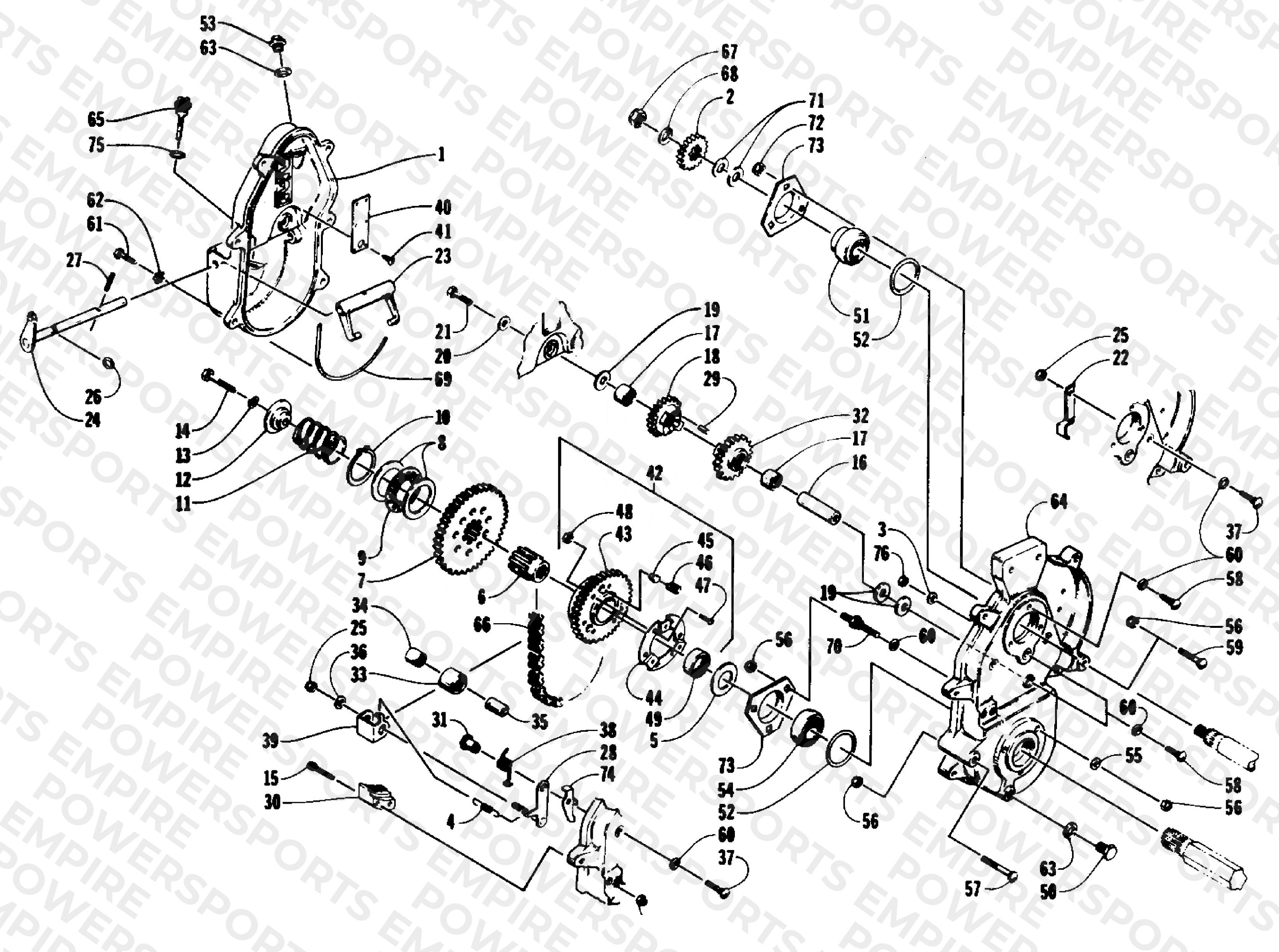 DRIVE/REVERSE DROPCASE ASSEMBLY