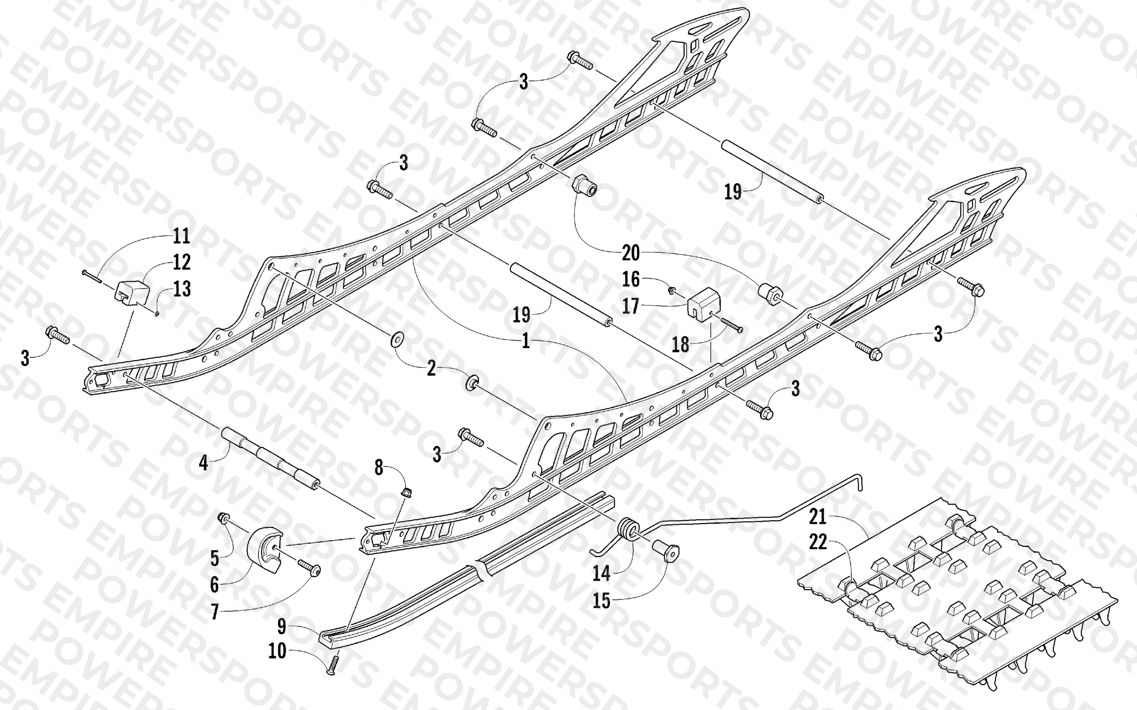 SLIDE RAIL AND TRACK ASSEMBLY