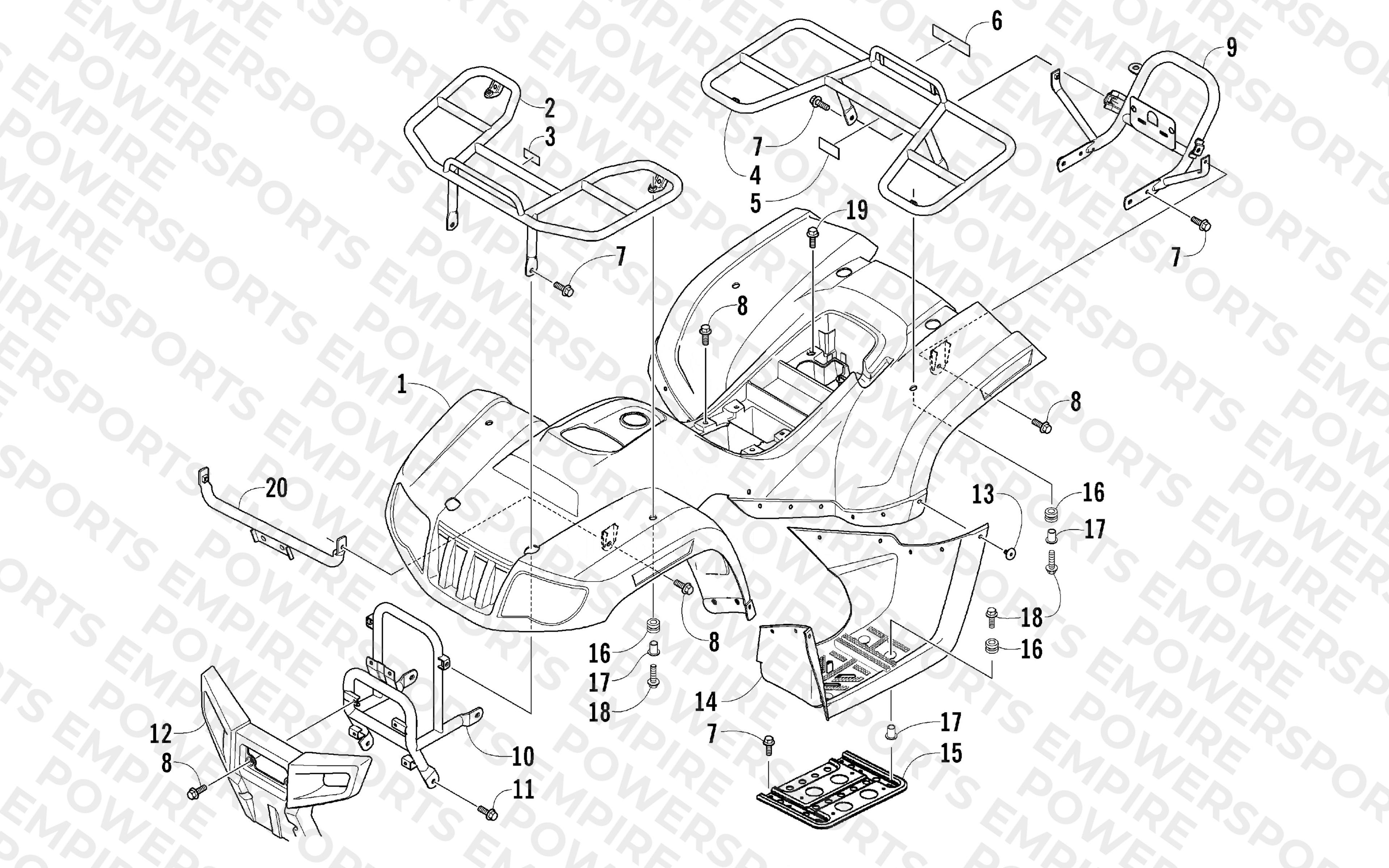 BODY PANEL AND RACK ASSEMBLY