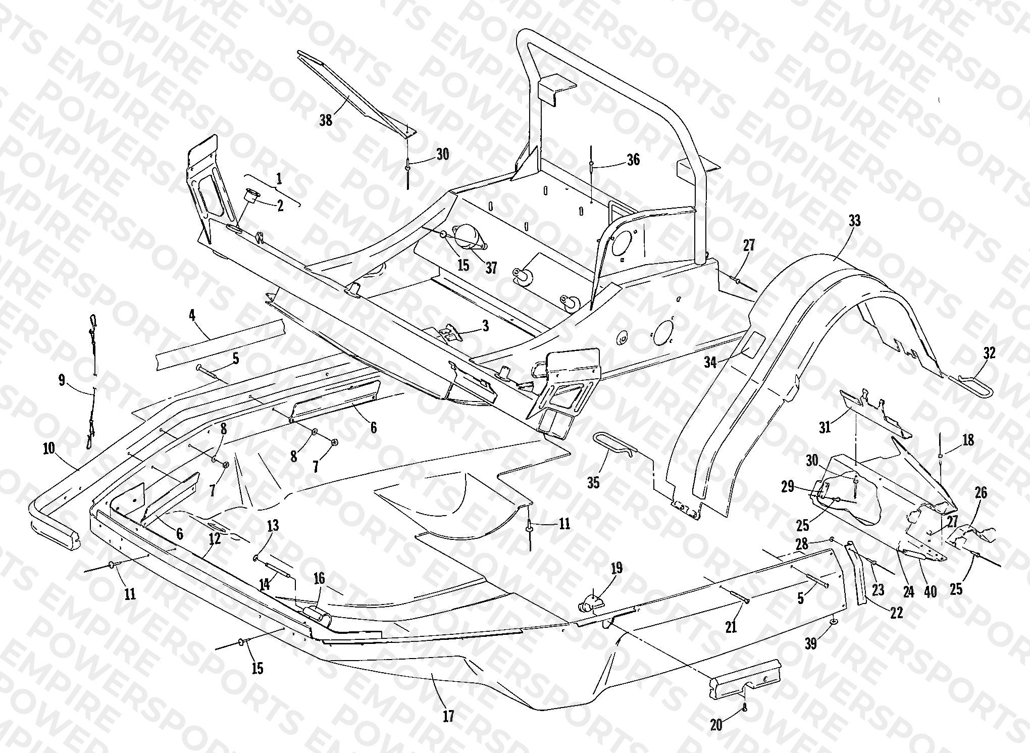 BELLY PAN AND FRONT FRAME