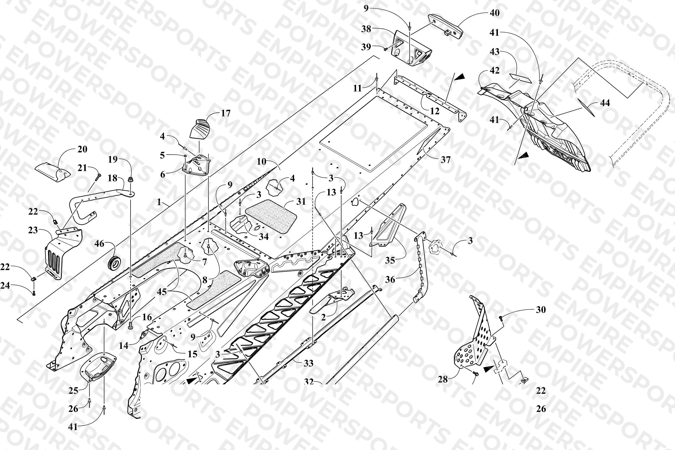 TUNNEL AND SNOWFLAP ASSEMBLY