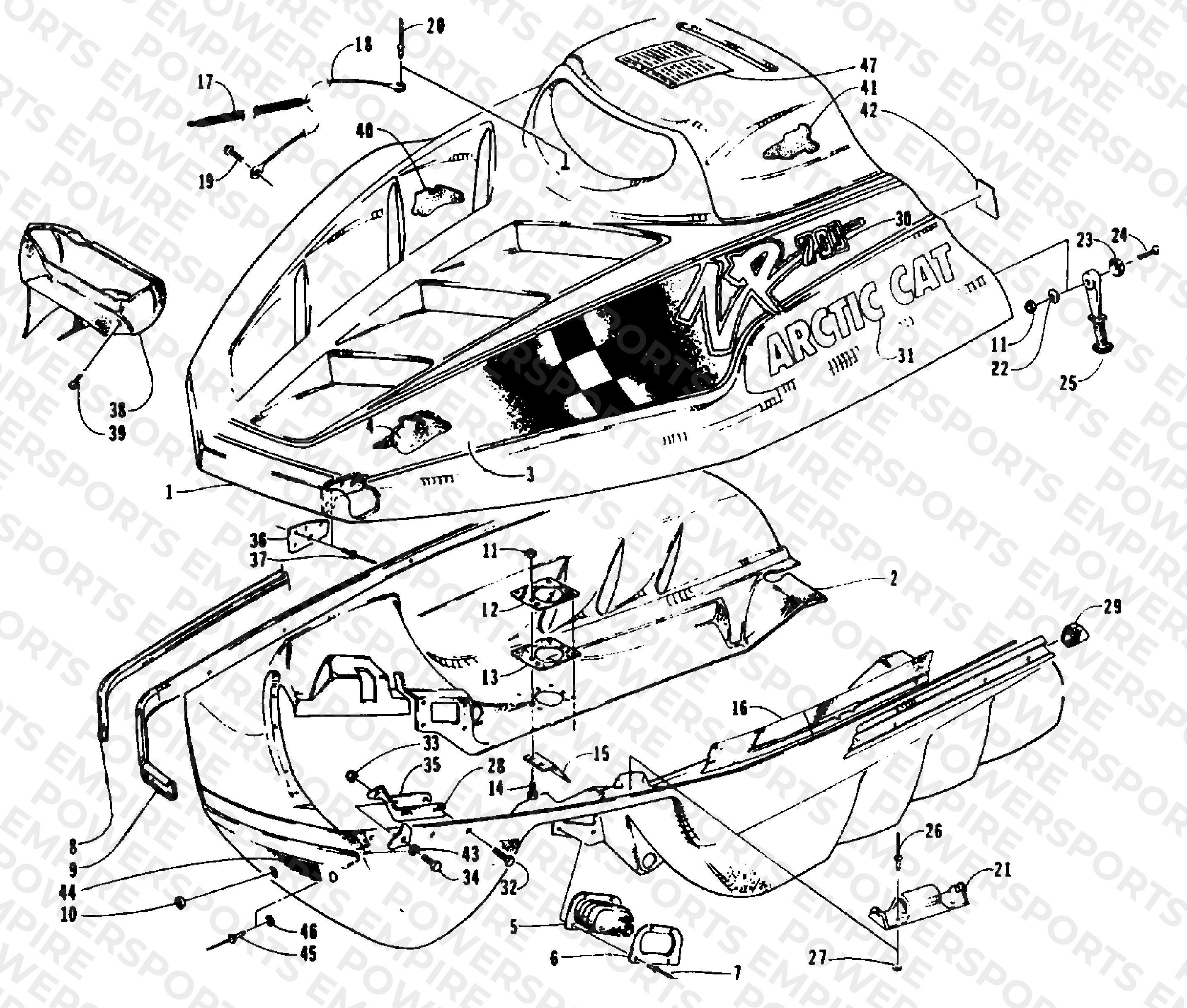 HOOD AND BELLYPAN ASSEMBLY