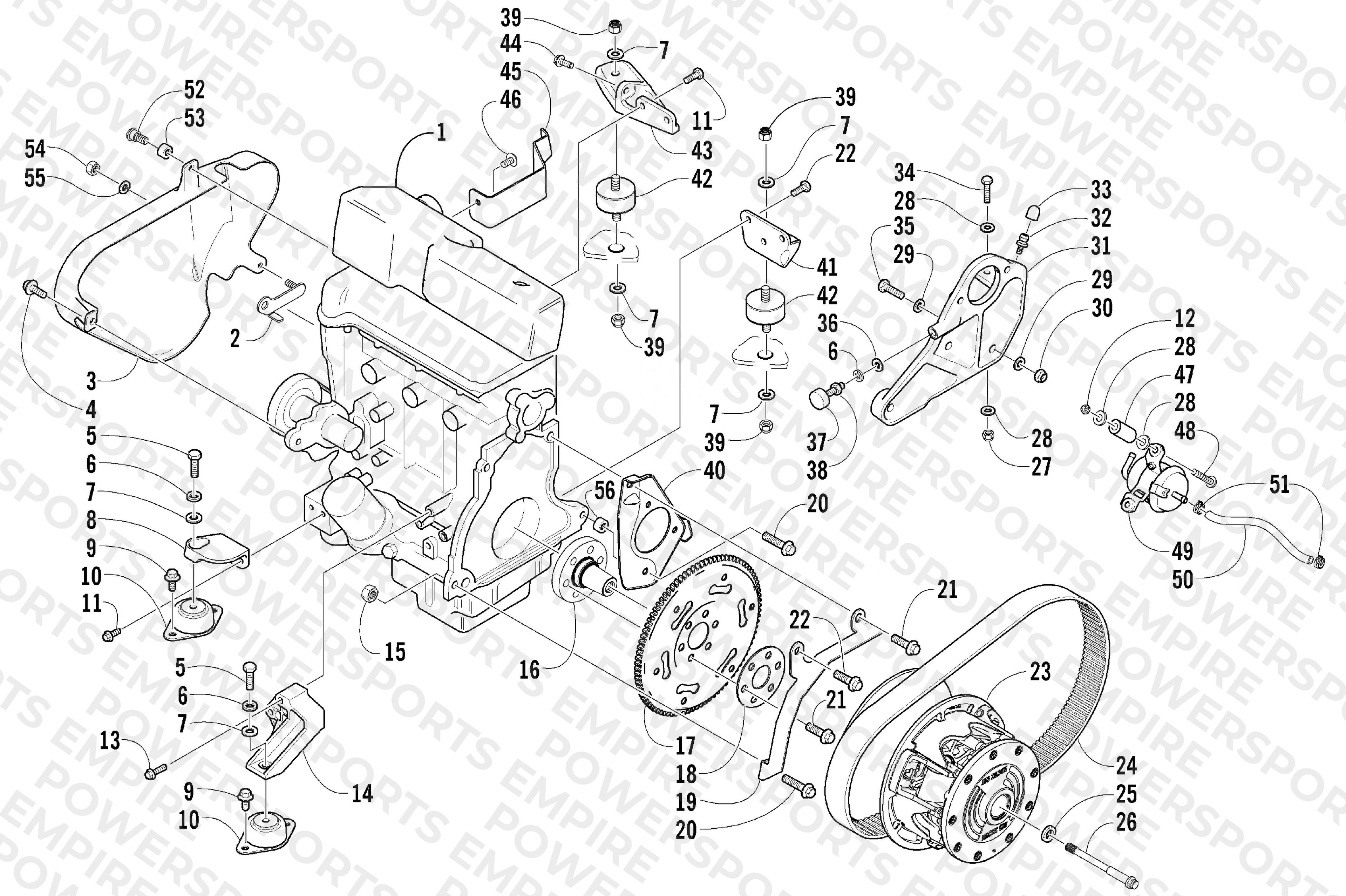ENGINE AND RELATED PARTS