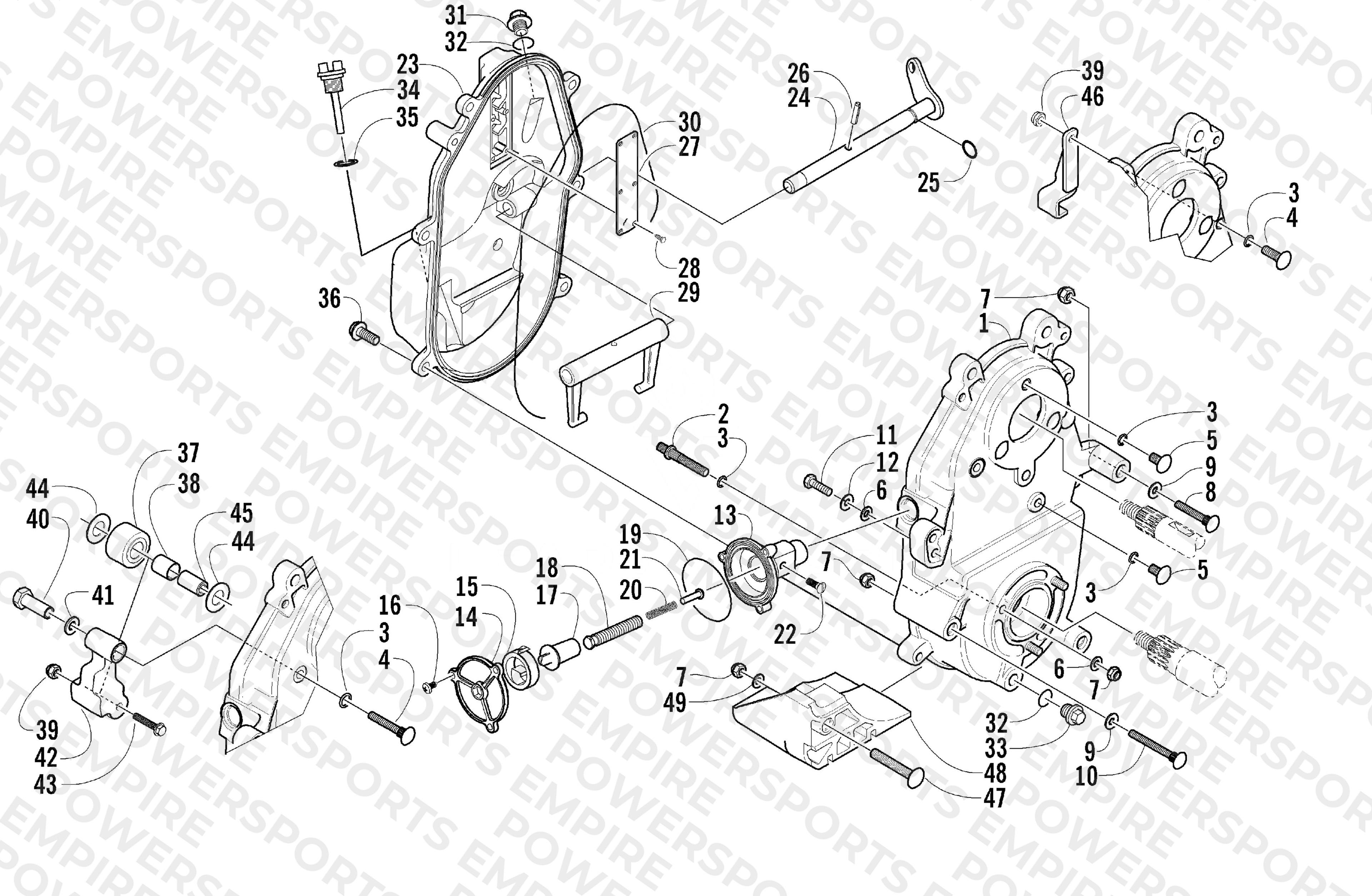DROPCASE AND CHAIN TENSION ASSEMBLY