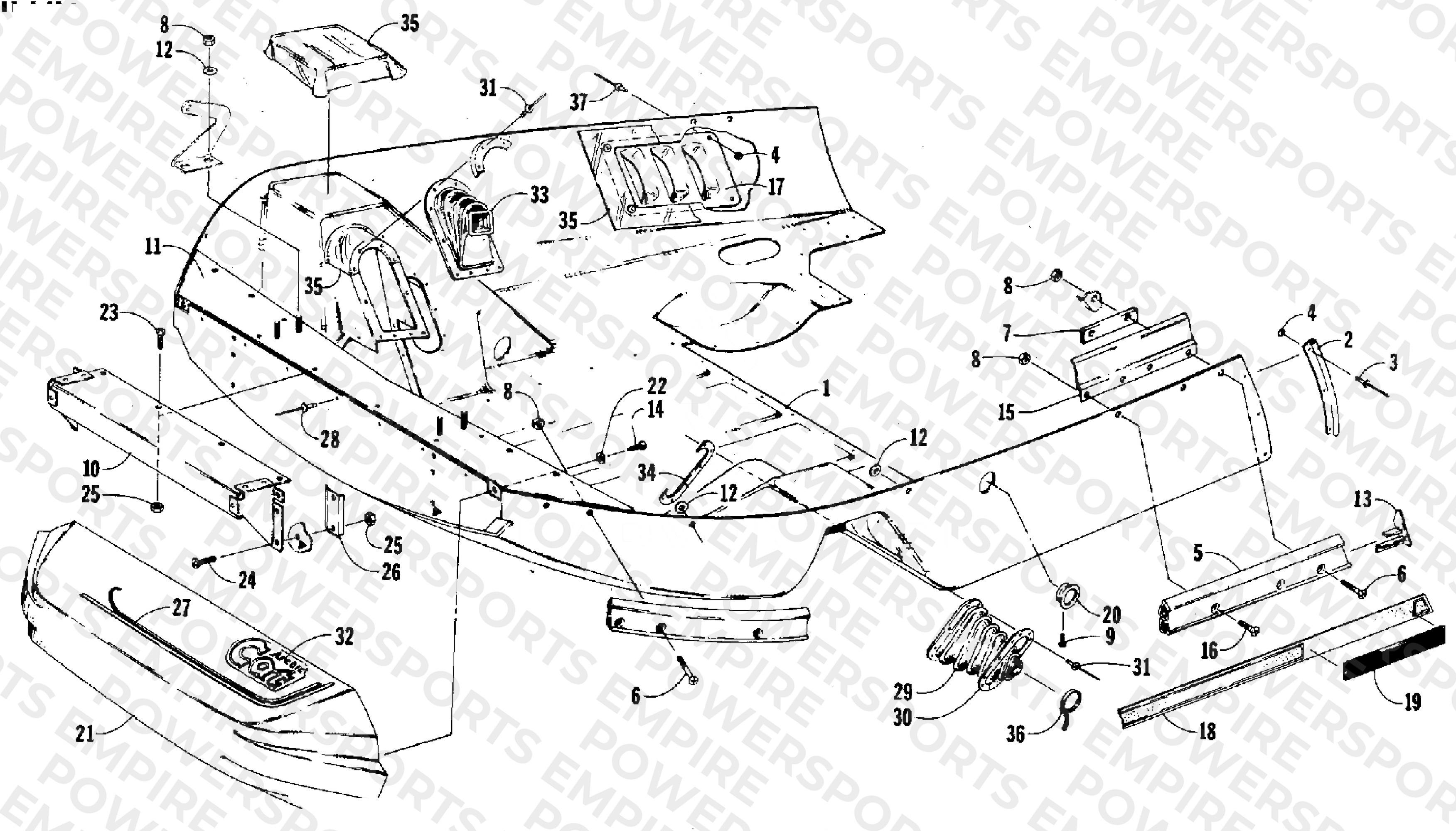 BELLY PAN AND NOSE CONE ASSEMBLIES
