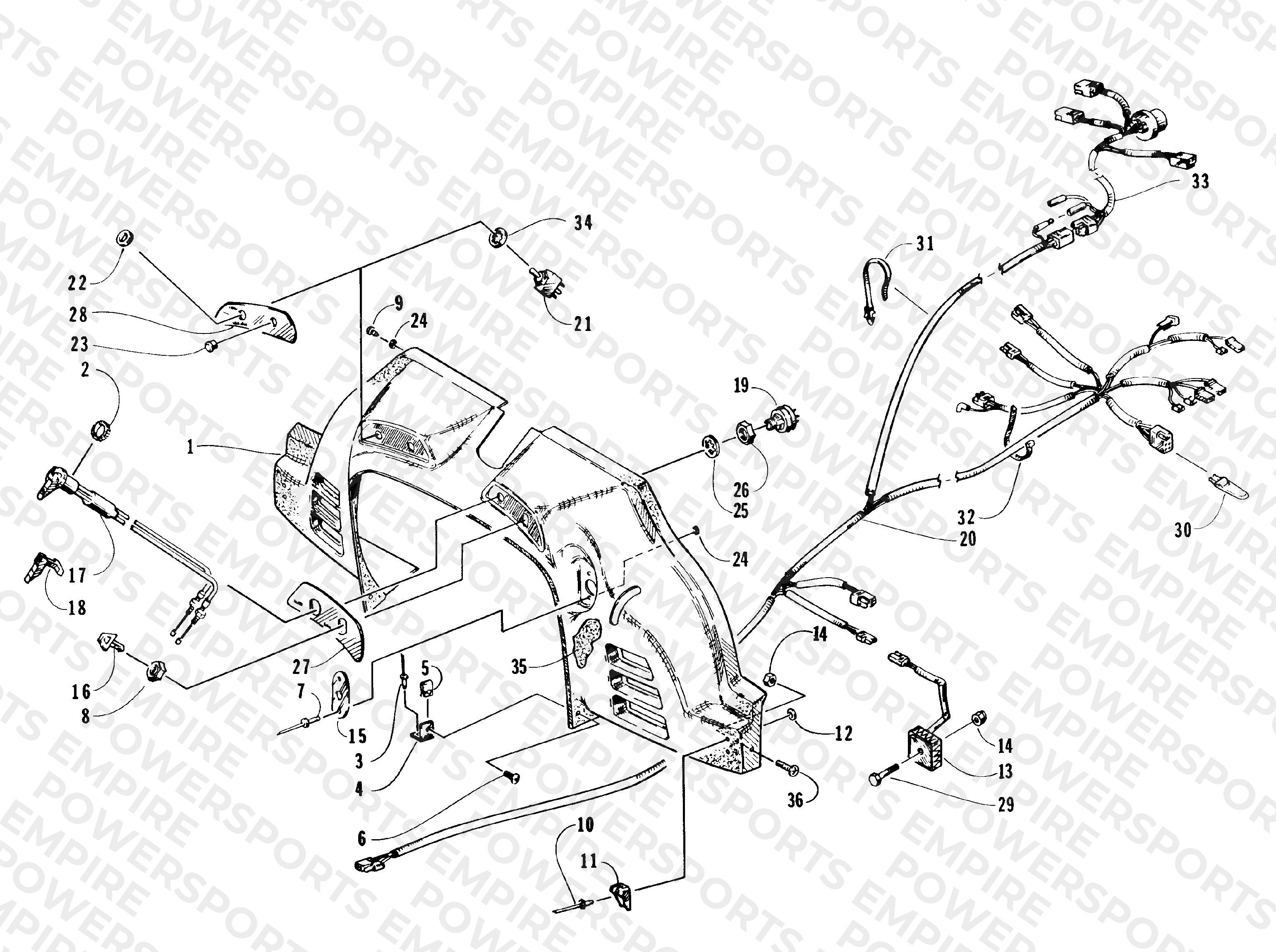 CONSOLE, SWITCHES, AND WIRING ASSEMBLIES