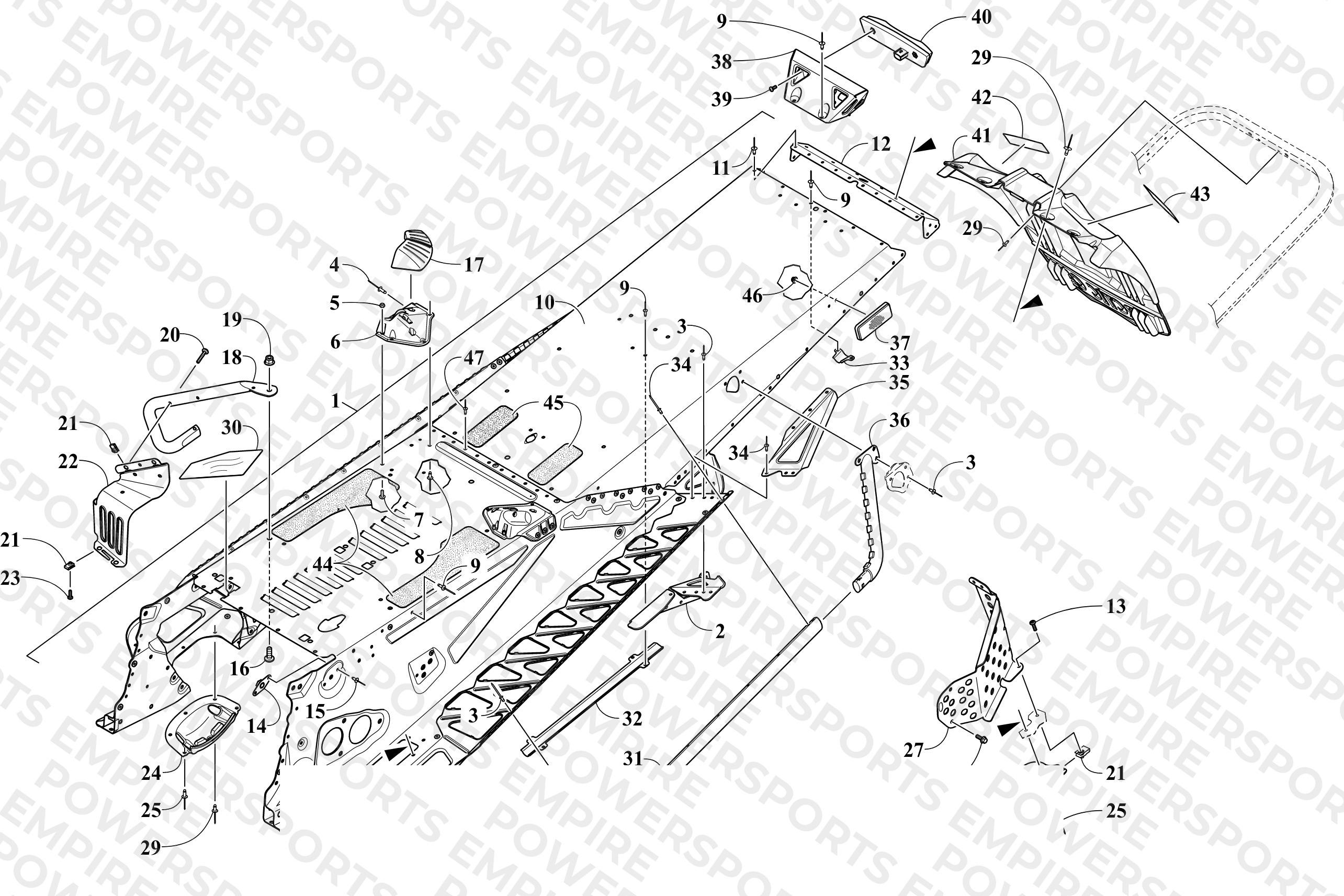 TUNNEL AND SNOWFLAP ASSEMBLY