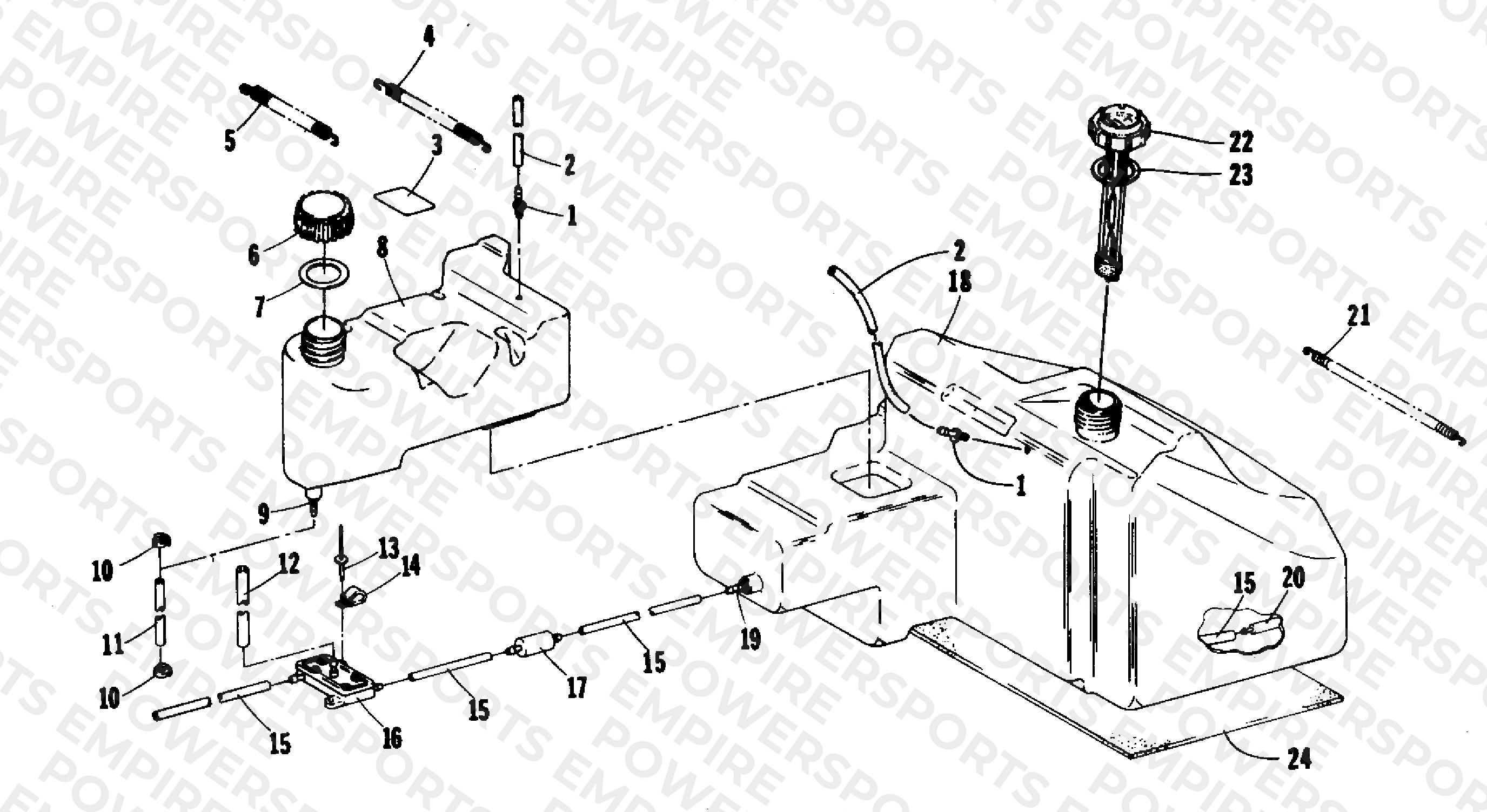 GAS AND OIL TANK ASSEMBLY