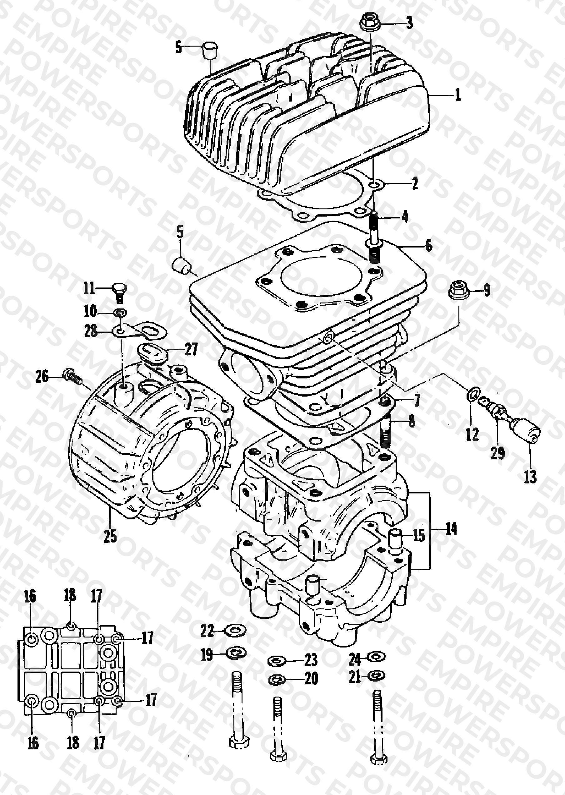 CRANKCASE AND CYLINDER