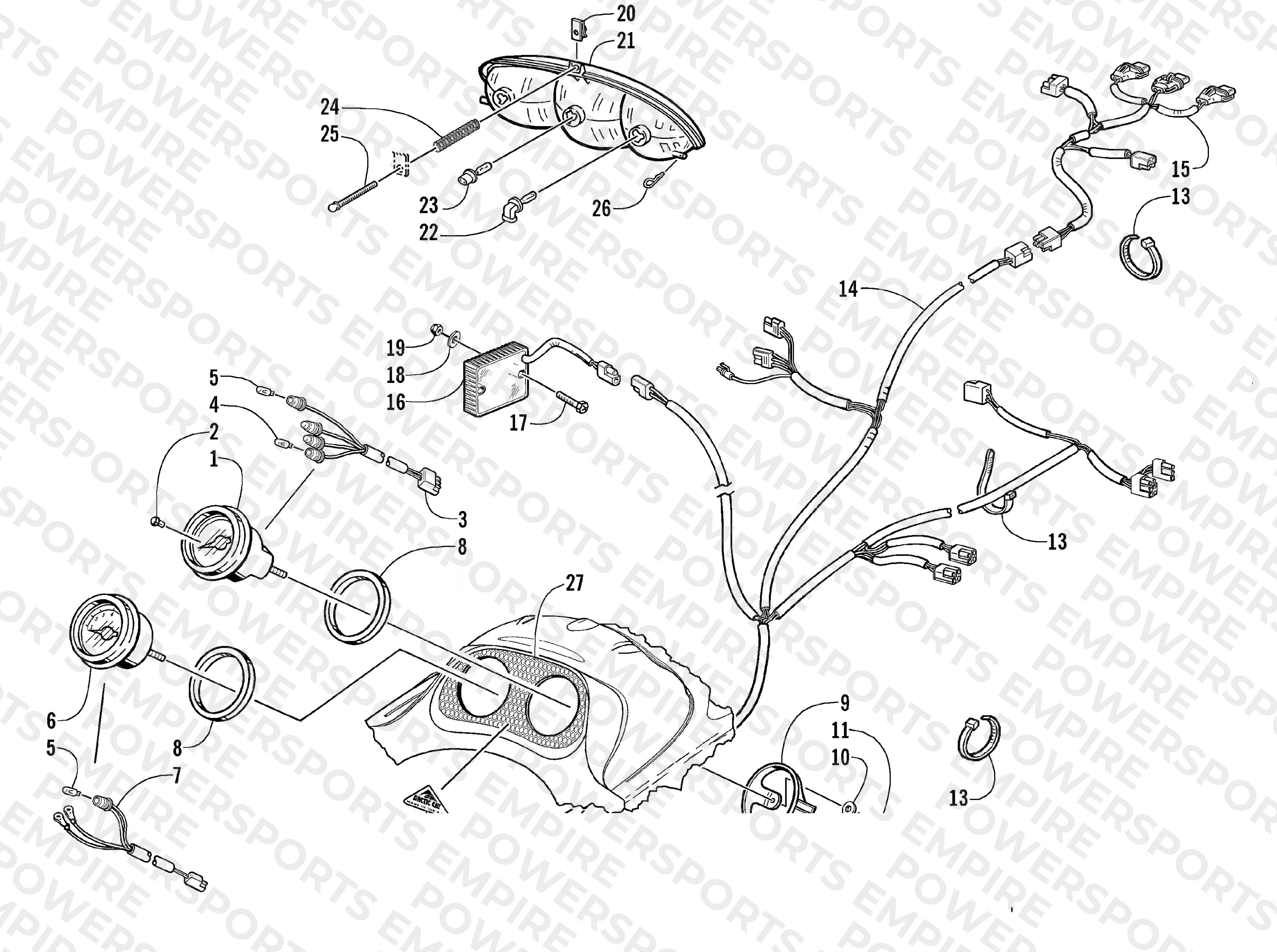 HEADLIGHT, INSTRUMENTS, AND WIRING ASSEMBLIES