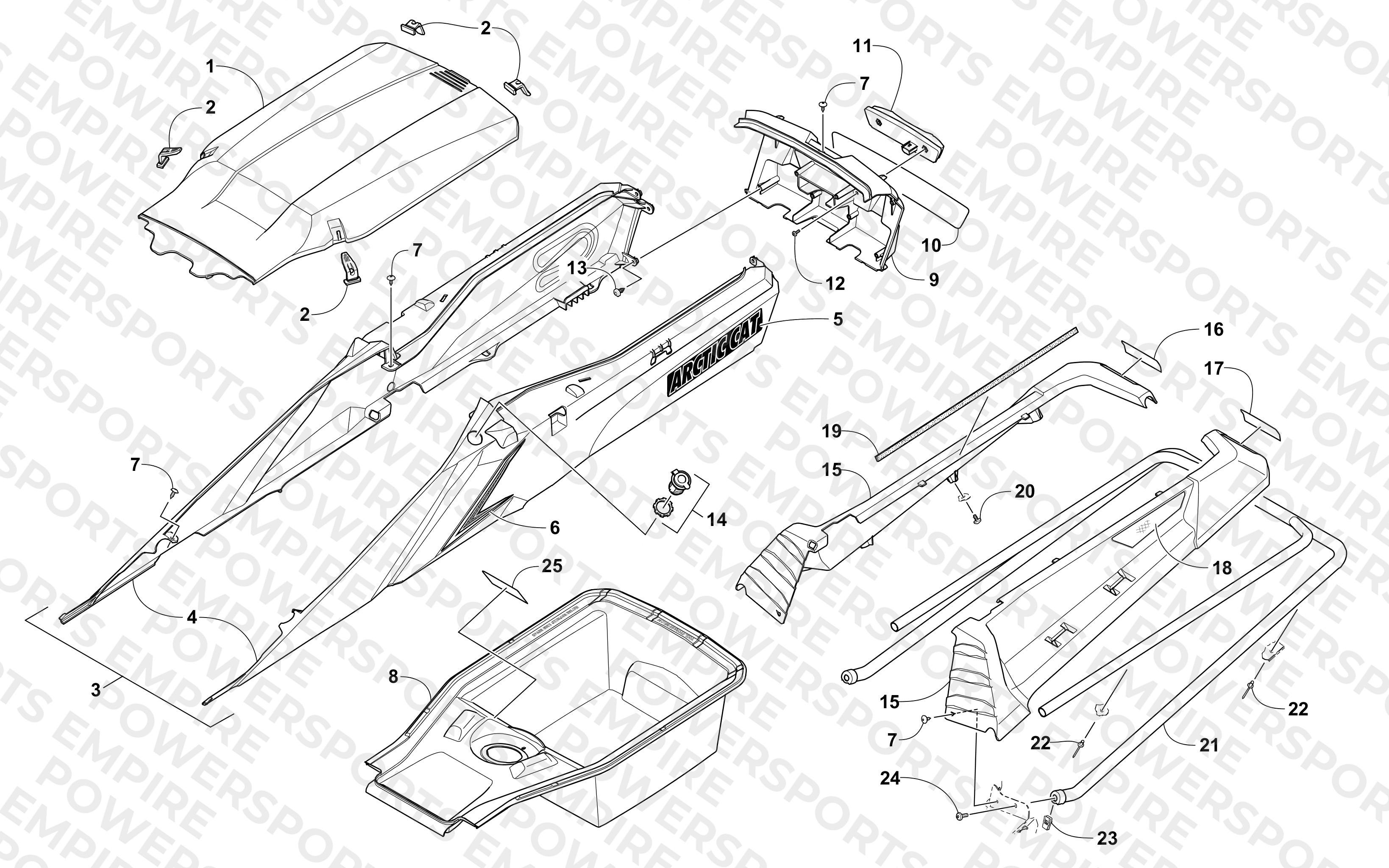 REAR BUMPER, STORAGE, AND TAILLIGHT ASSEMBLY