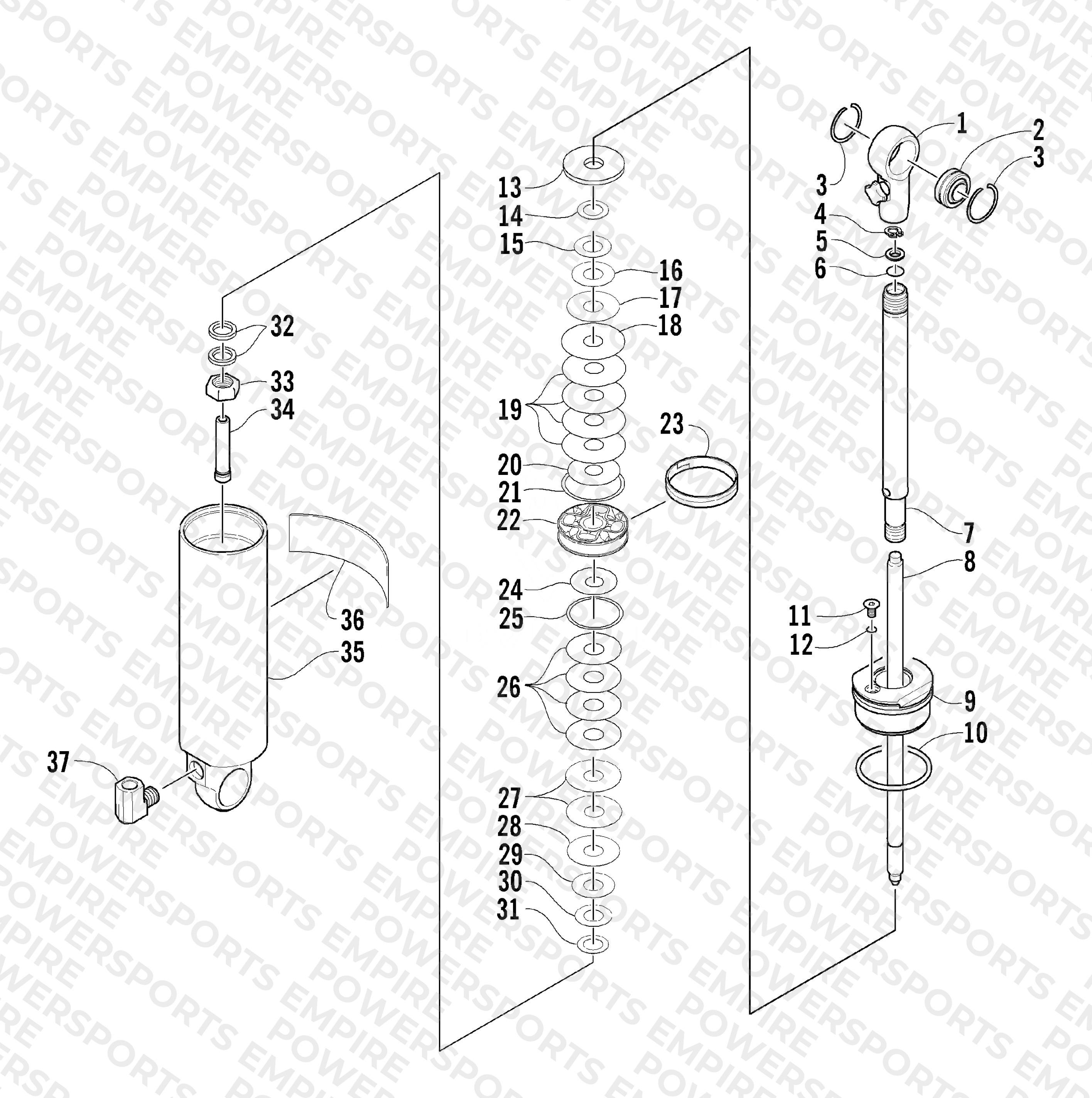 REAR SUSPENSION REAR ARM SHOCK ABSORBER