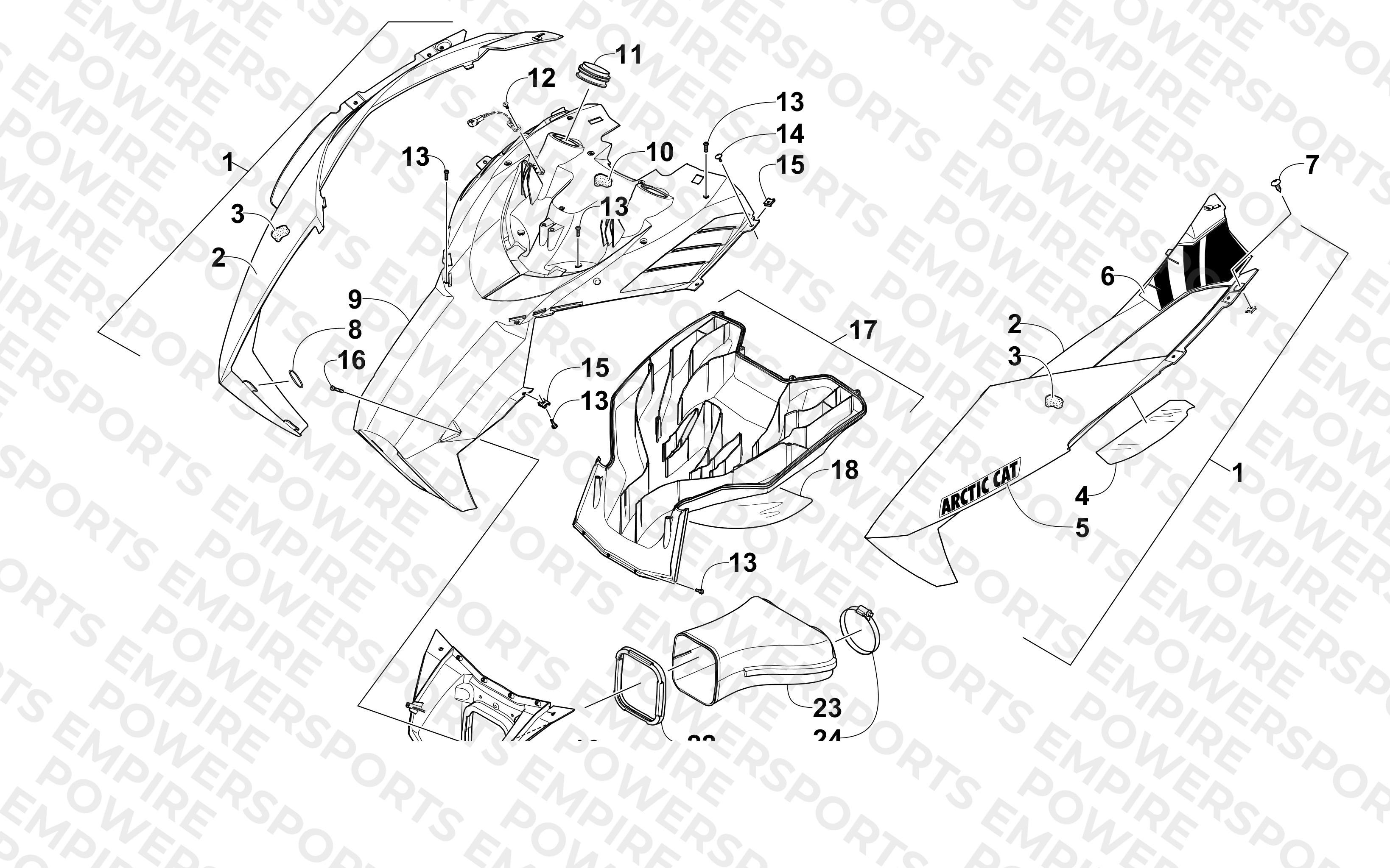 HOOD AND AIR INTAKE ASSEMBLY