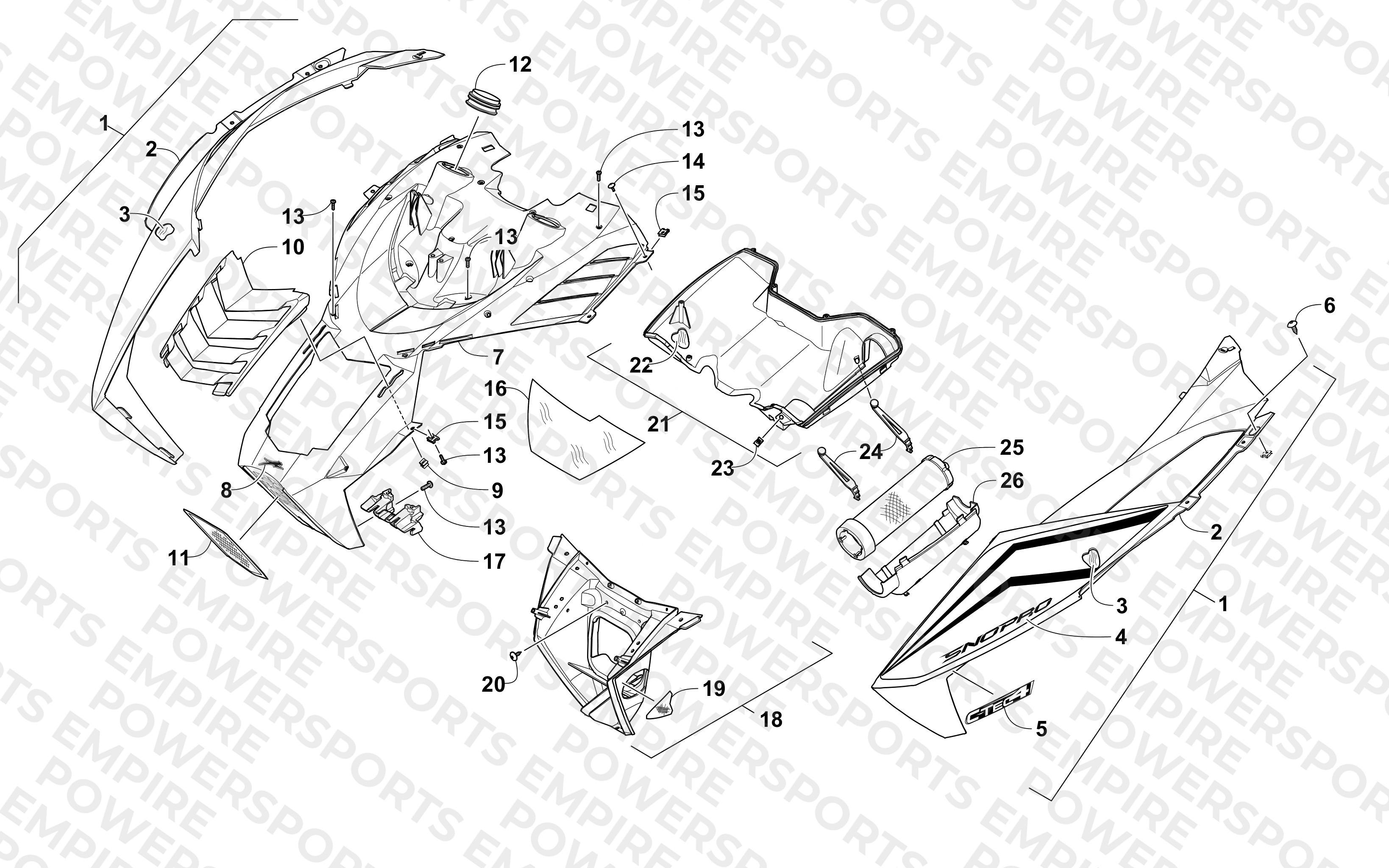 HOOD AND AIR INTAKE ASSEMBLY