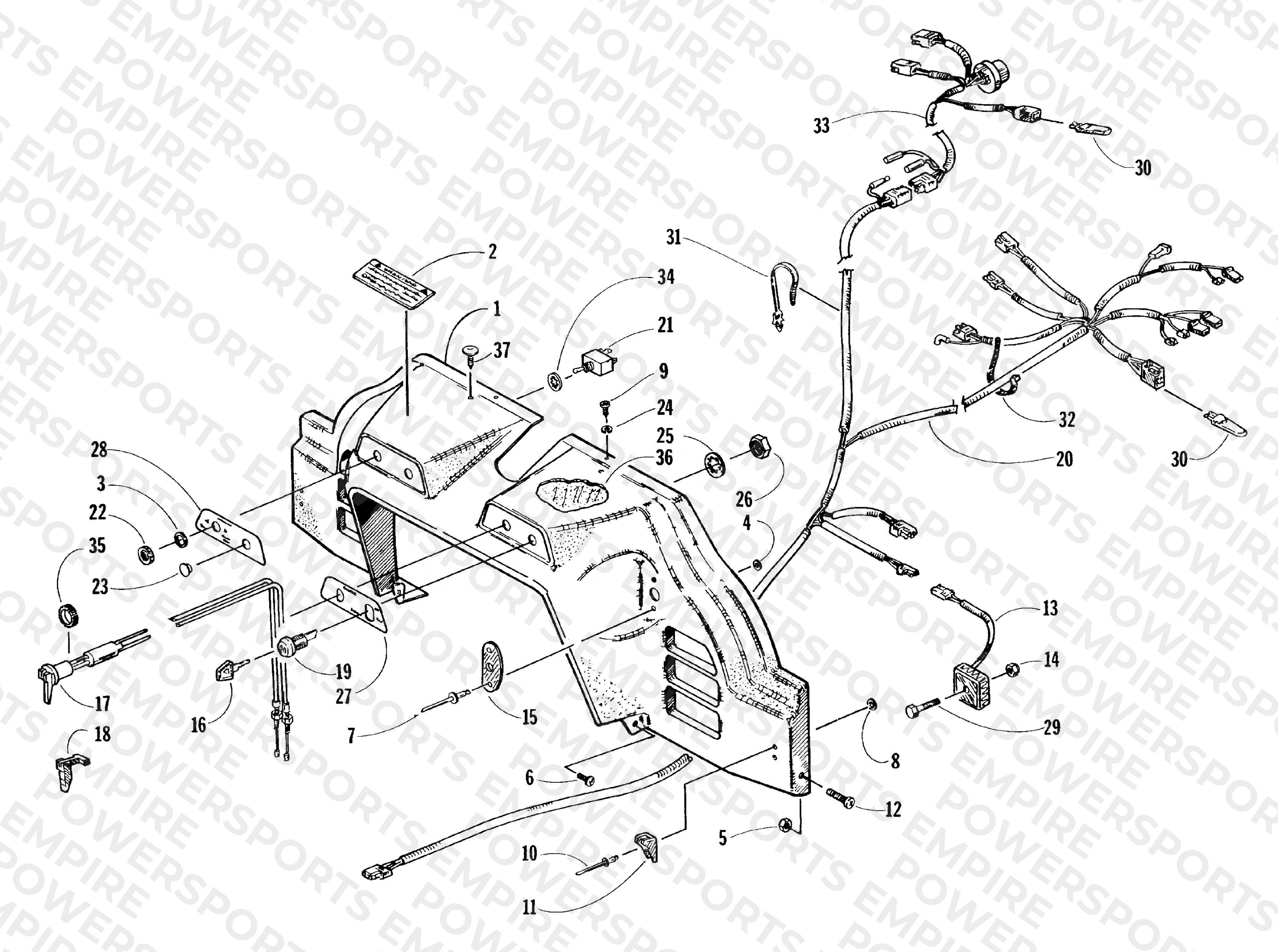 CONSOLE, SWITCHES, AND WIRING ASSEMBLIES
