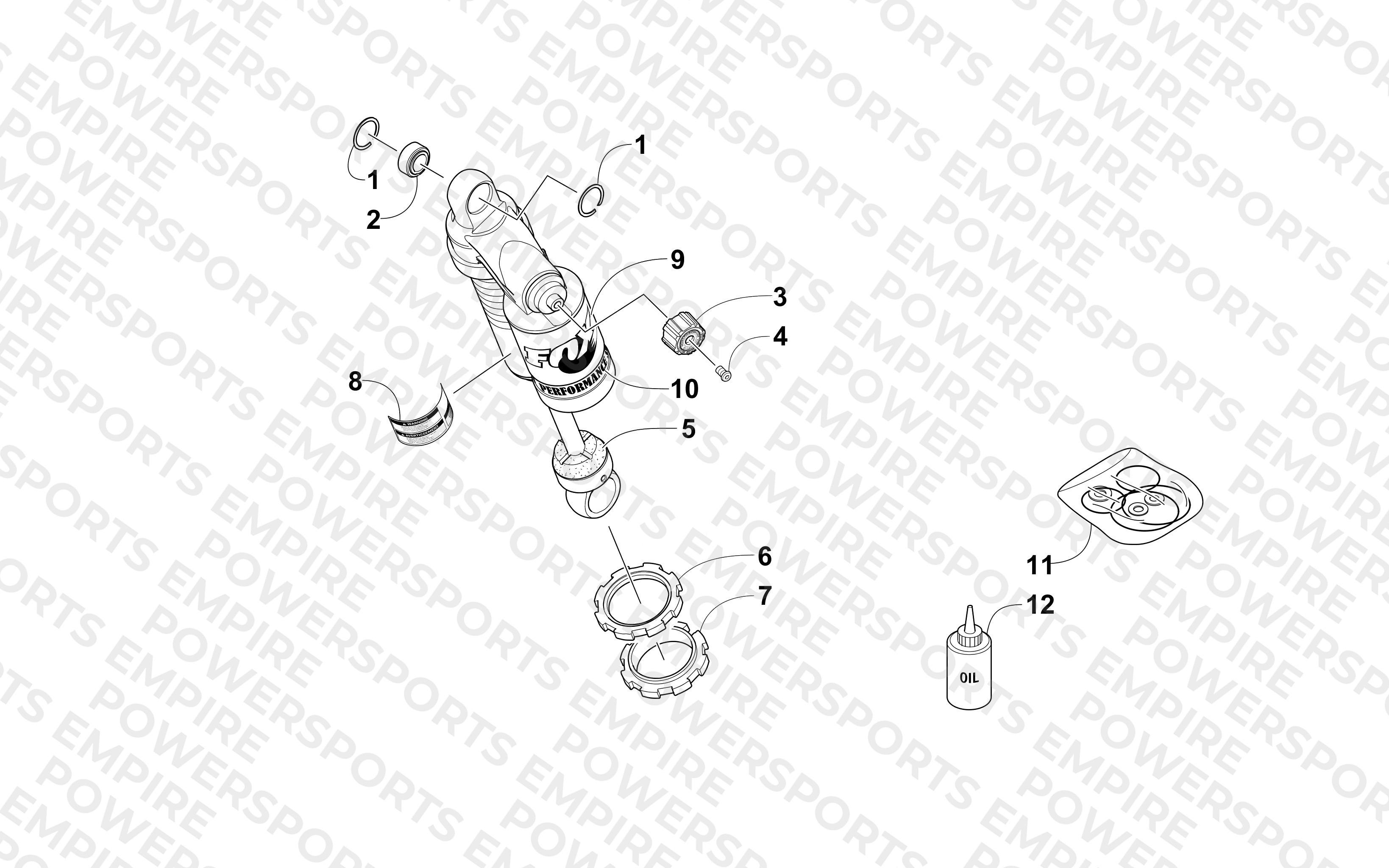 REAR SUSPENSION FRONT ARM SHOCK ABSORBER