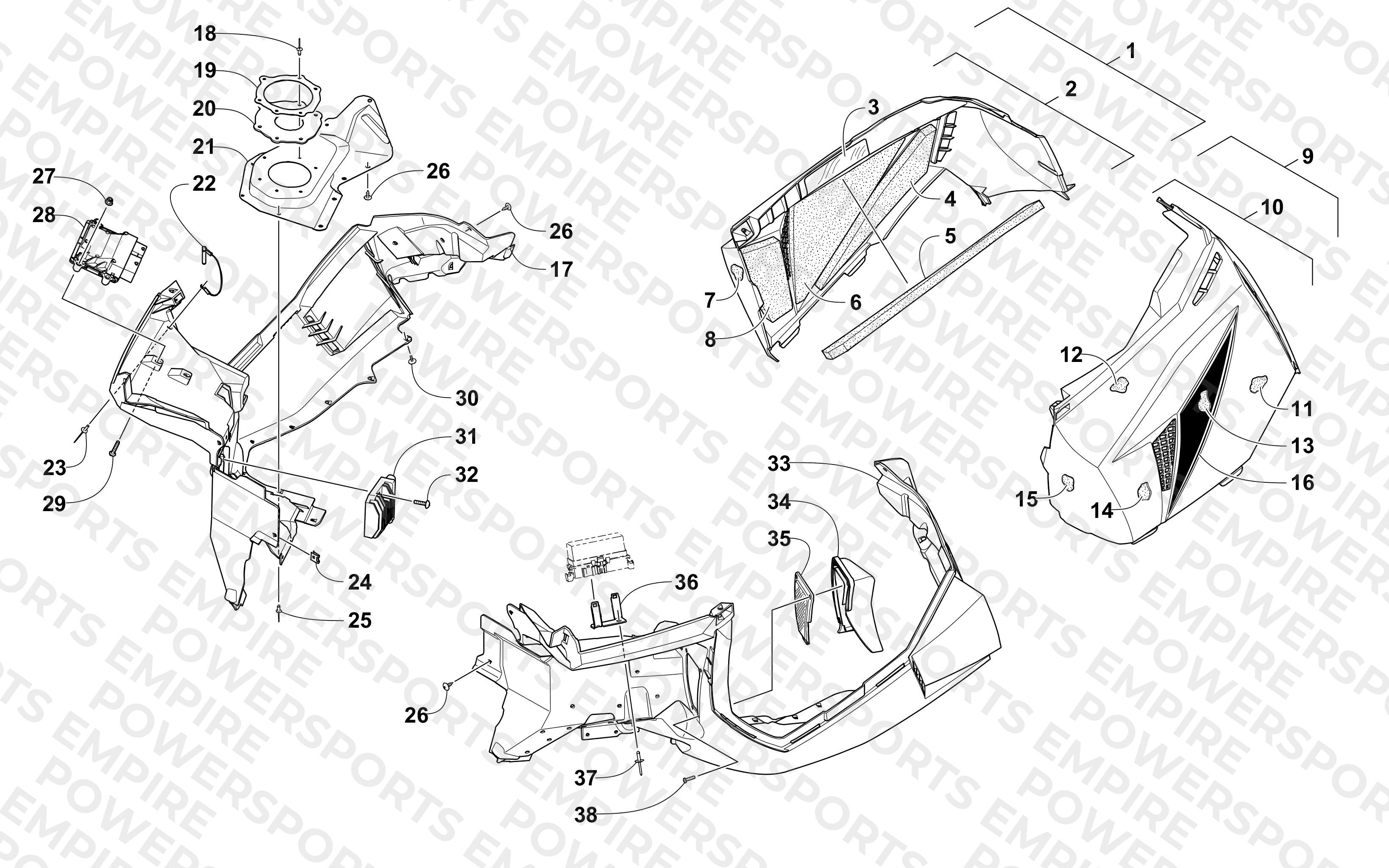 SKID PLATE AND SIDE PANEL ASSEMBLY