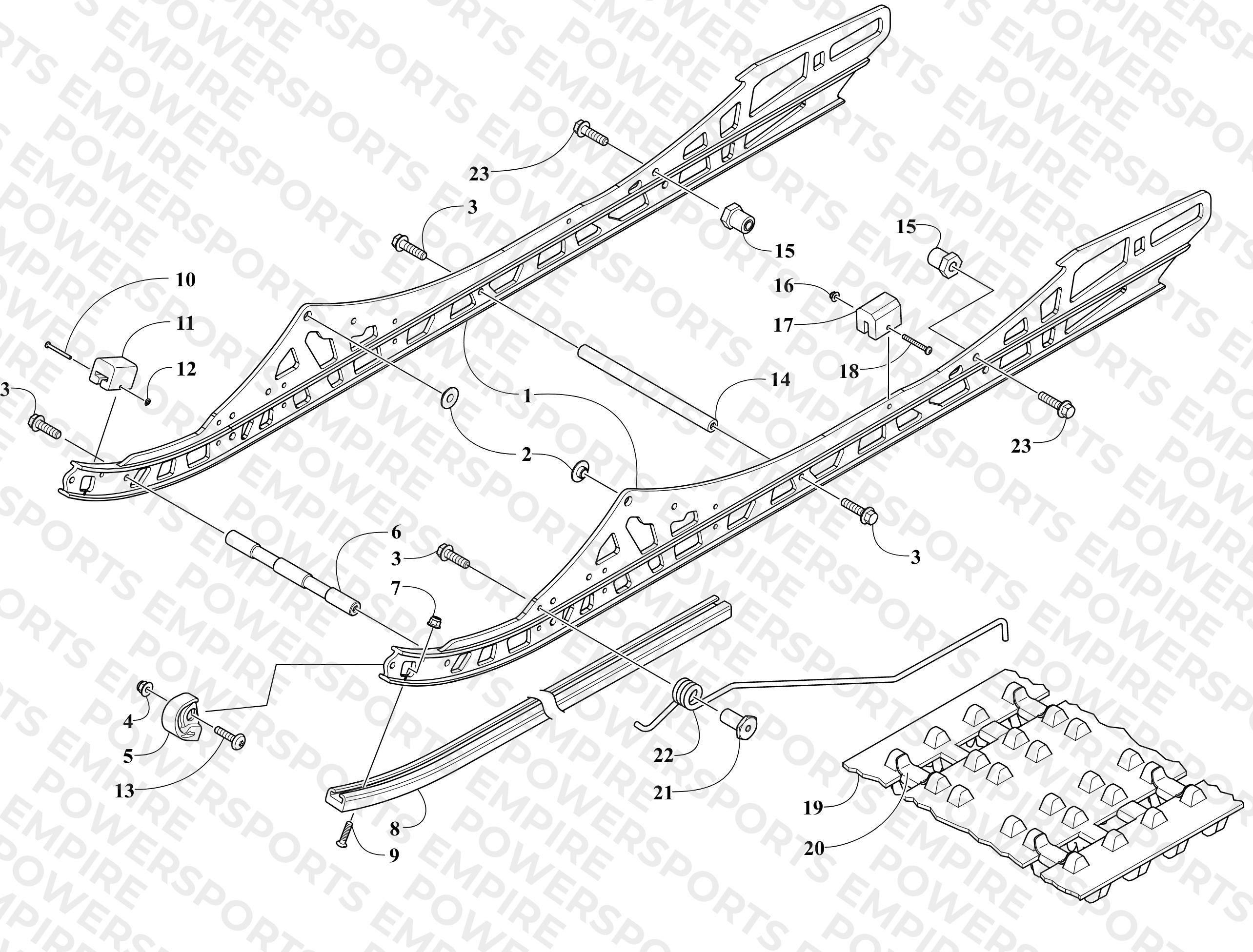SLIDE RAIL AND TRACK ASSEMBLY