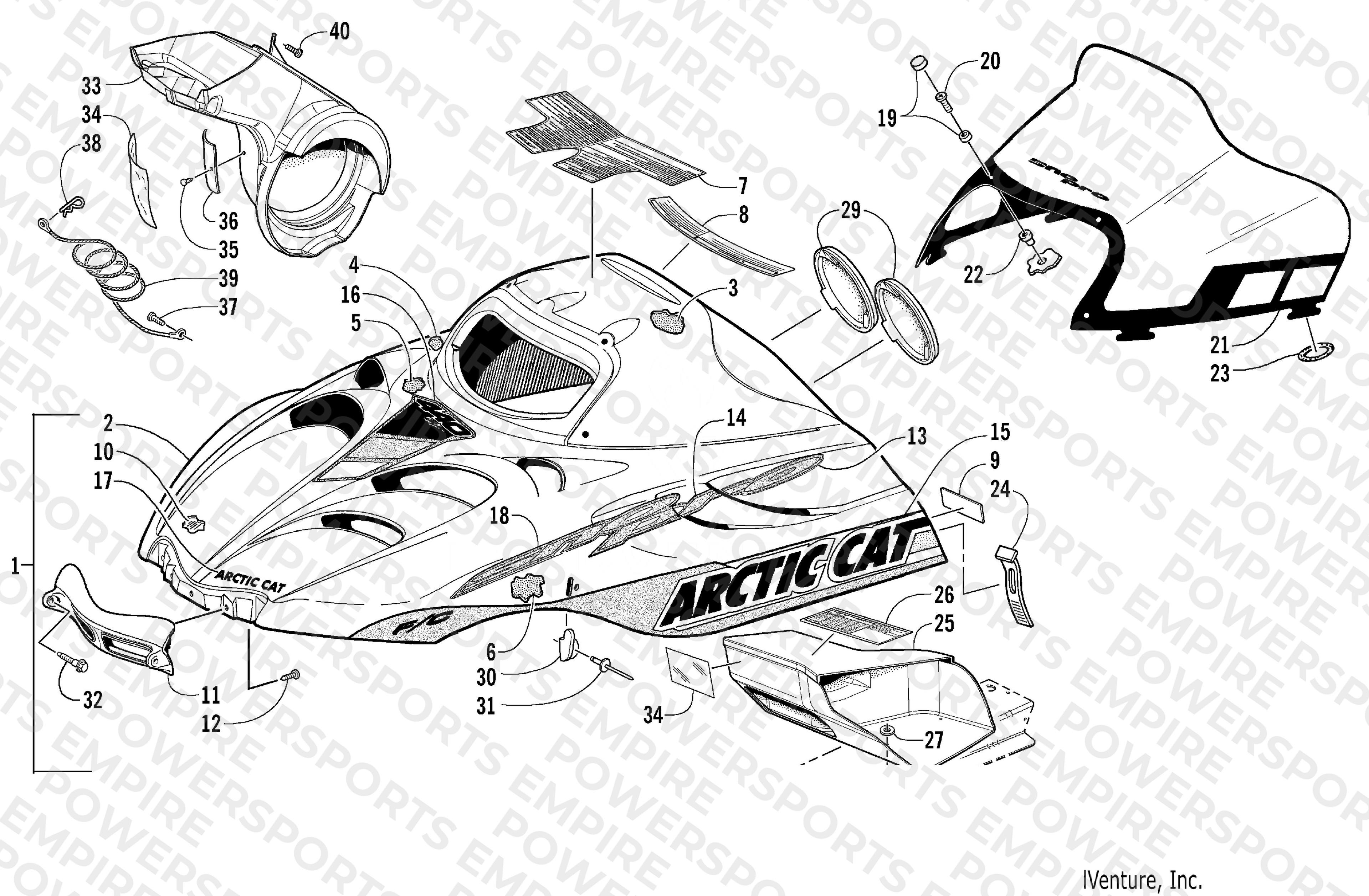 HOOD AND WINDSHIELD ASSEMBLY