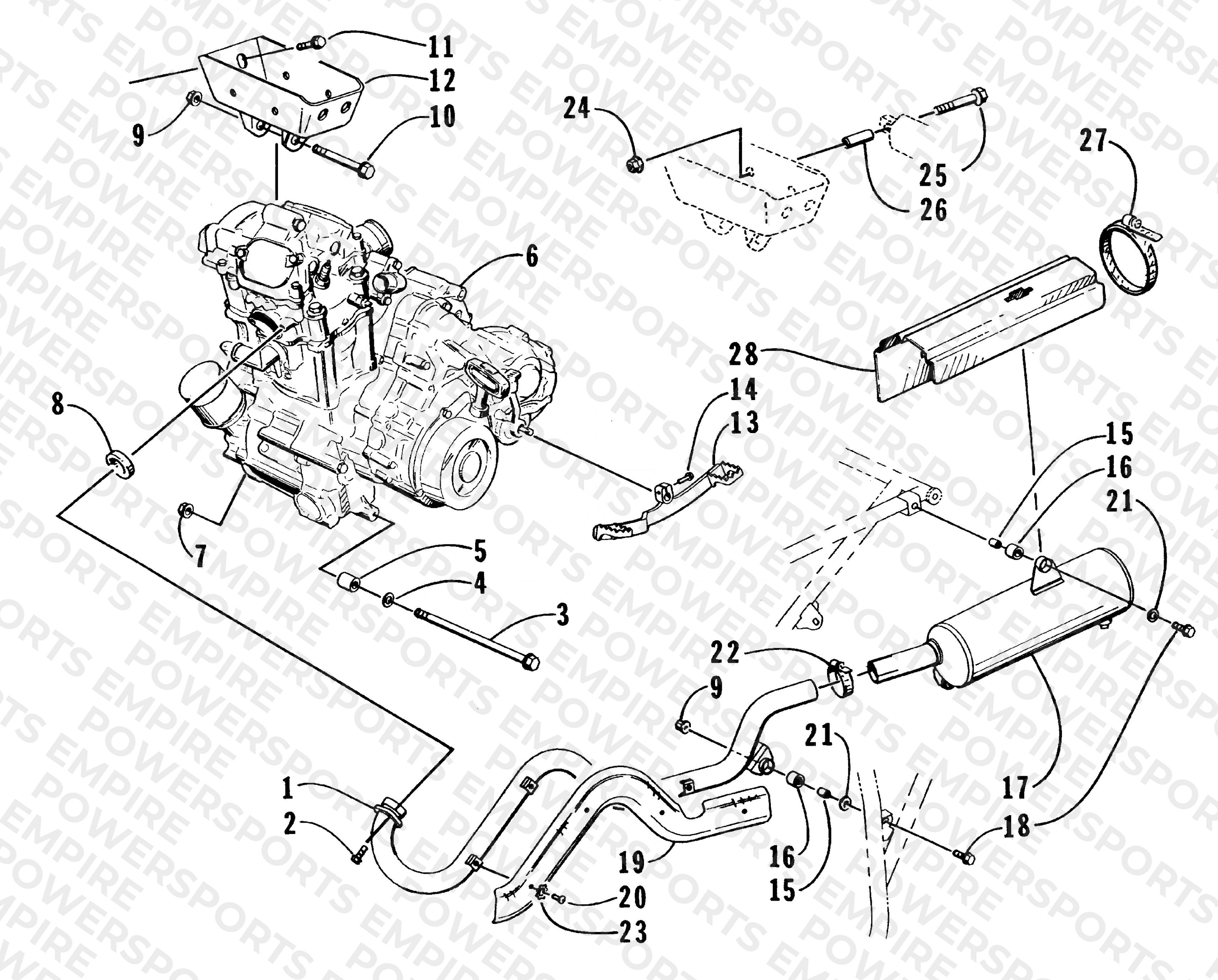 ENGINE AND EXHAUST