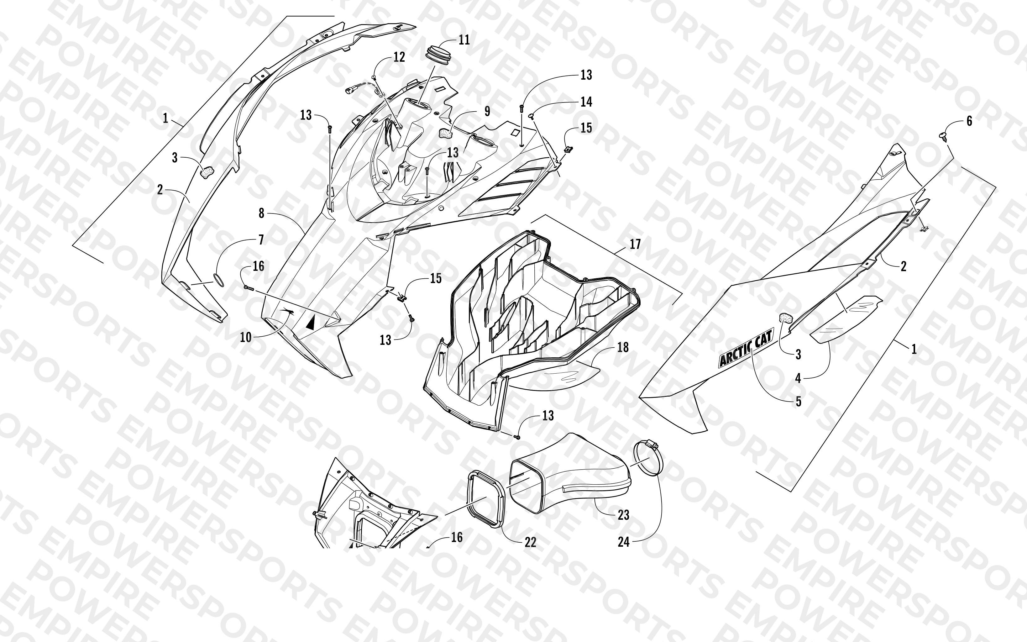 HOOD AND AIR INTAKE ASSEMBLY