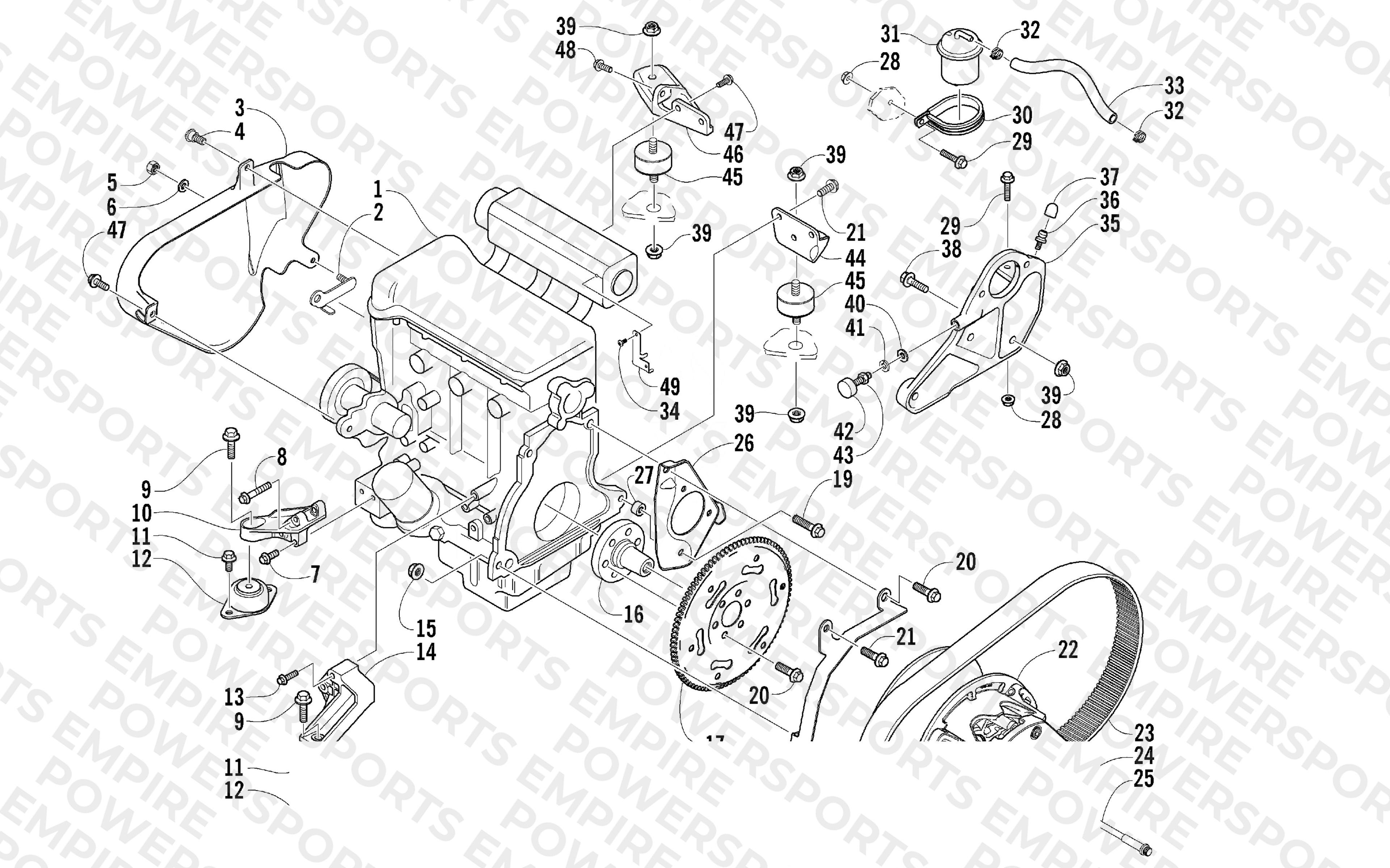 ENGINE AND RELATED PARTS