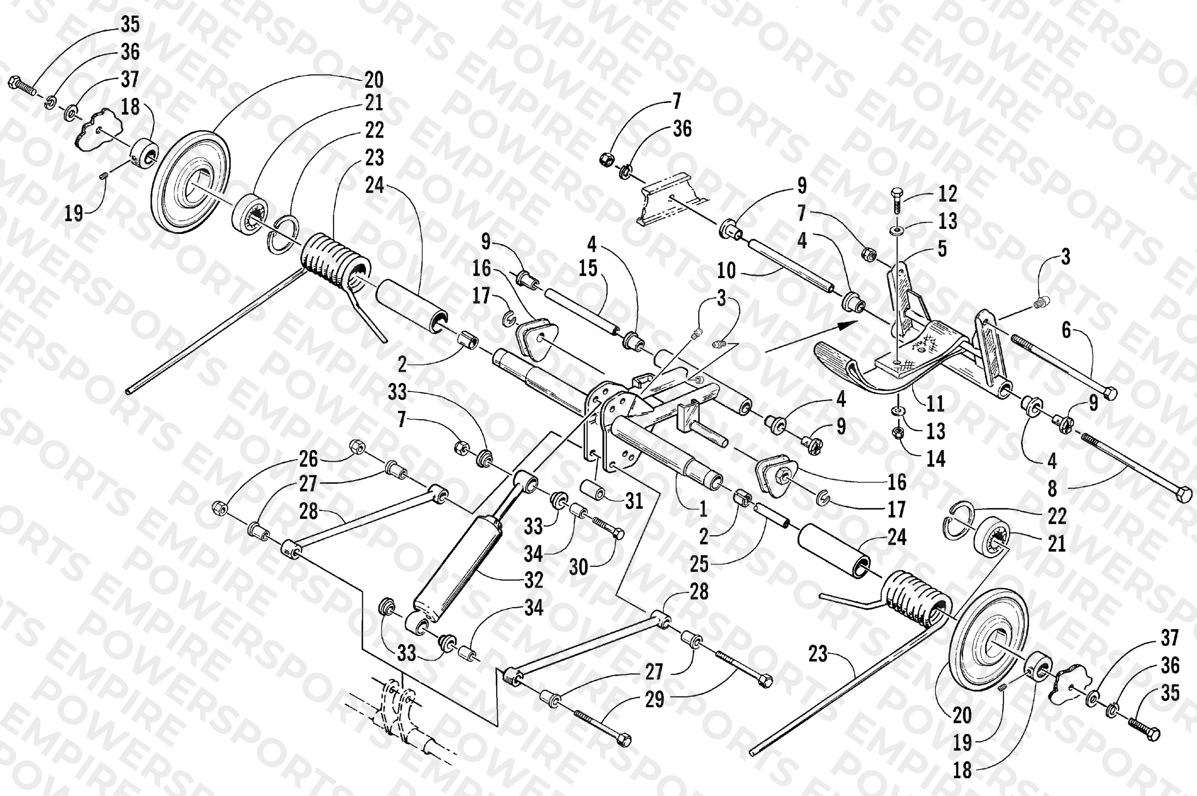 REAR SUSPENSION REAR ARM ASSEMBLY
