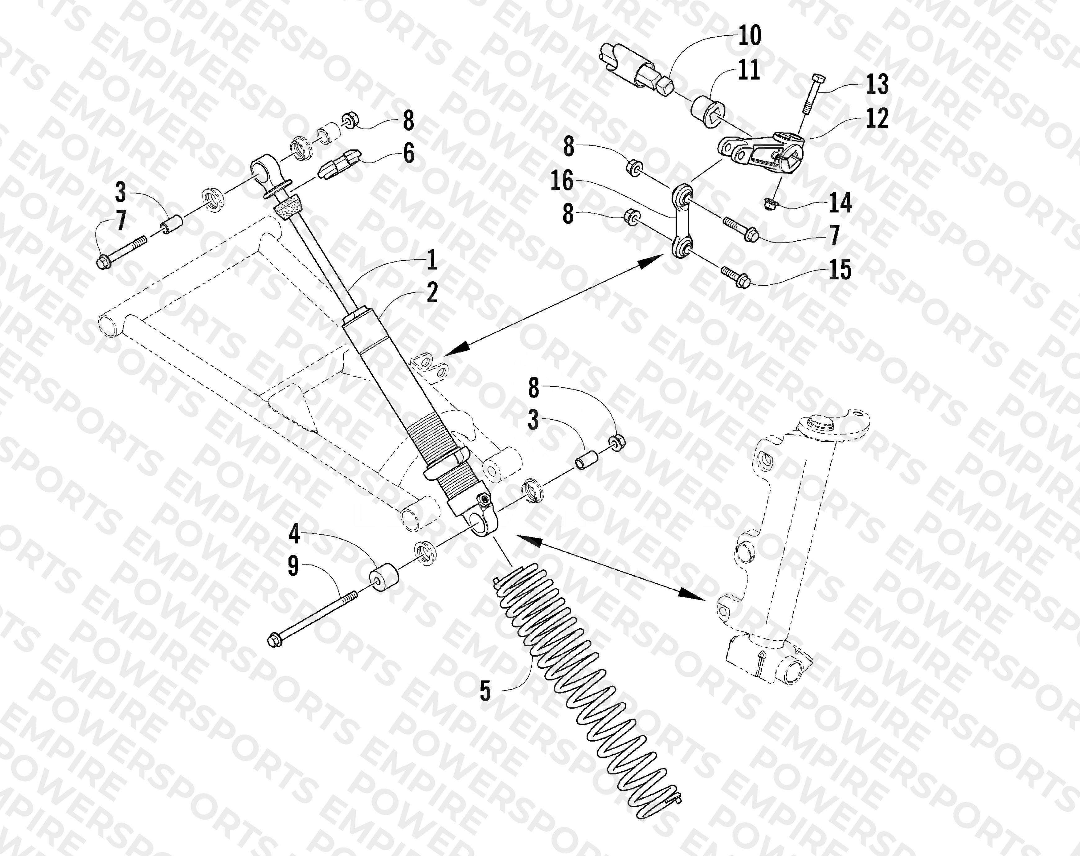 SHOCK ABSORBER AND SWAY BAR ASSEMBLY