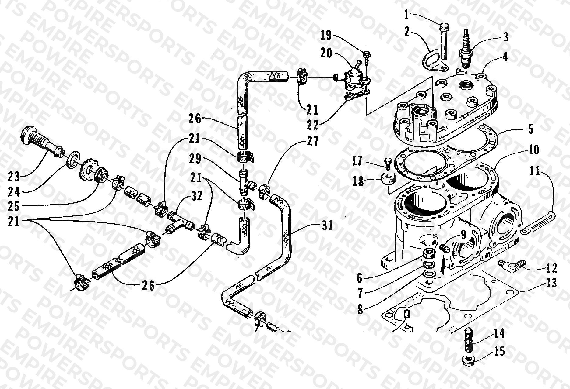 CYLINDER ASSEMBLY (SERIAL # ARJ2546L495 AND UP)